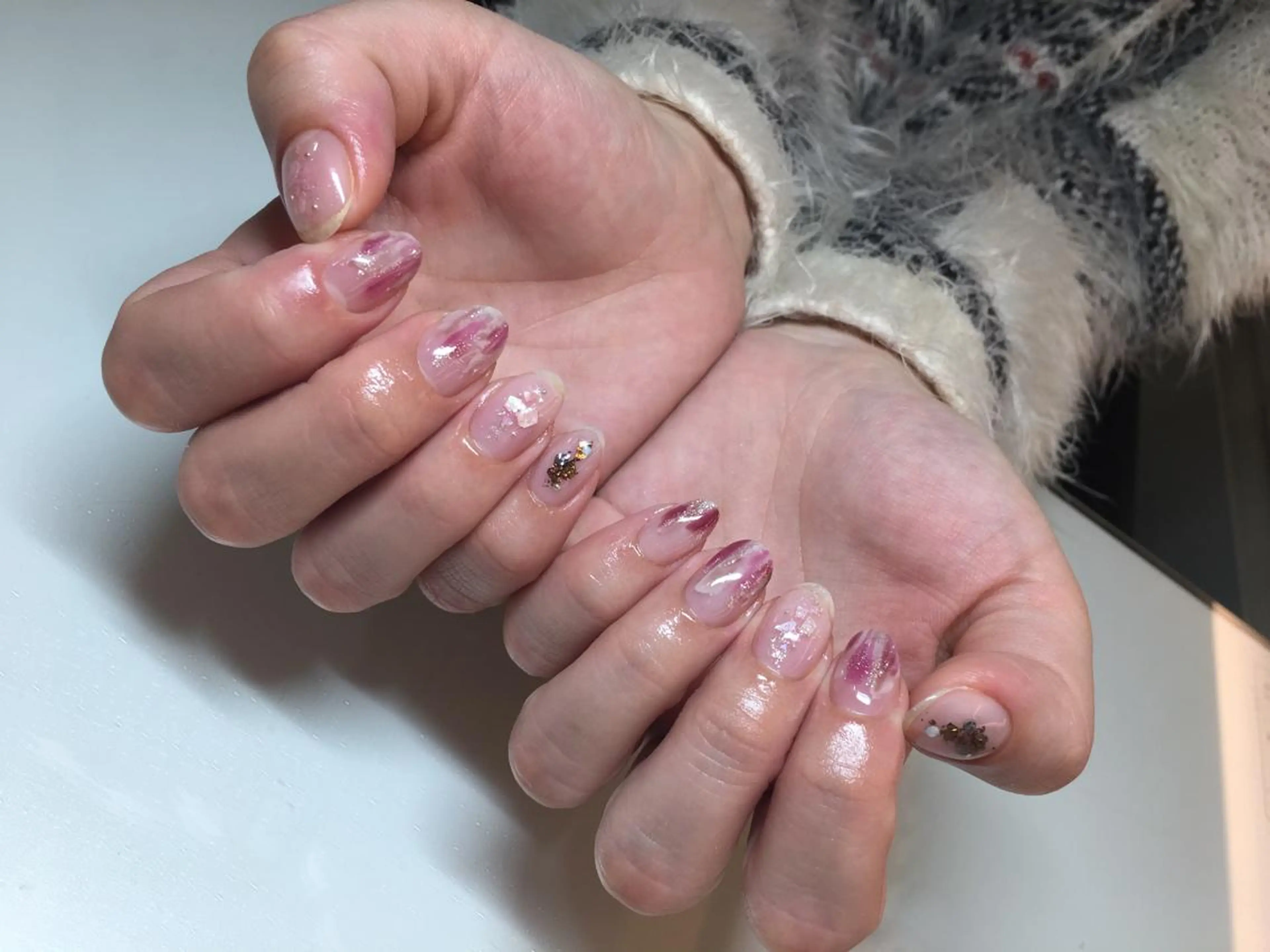 ネイル アートネイル クリアネイル ニュアンスネイル アンドルーチェ スクールのマツエク・マツパデザイン