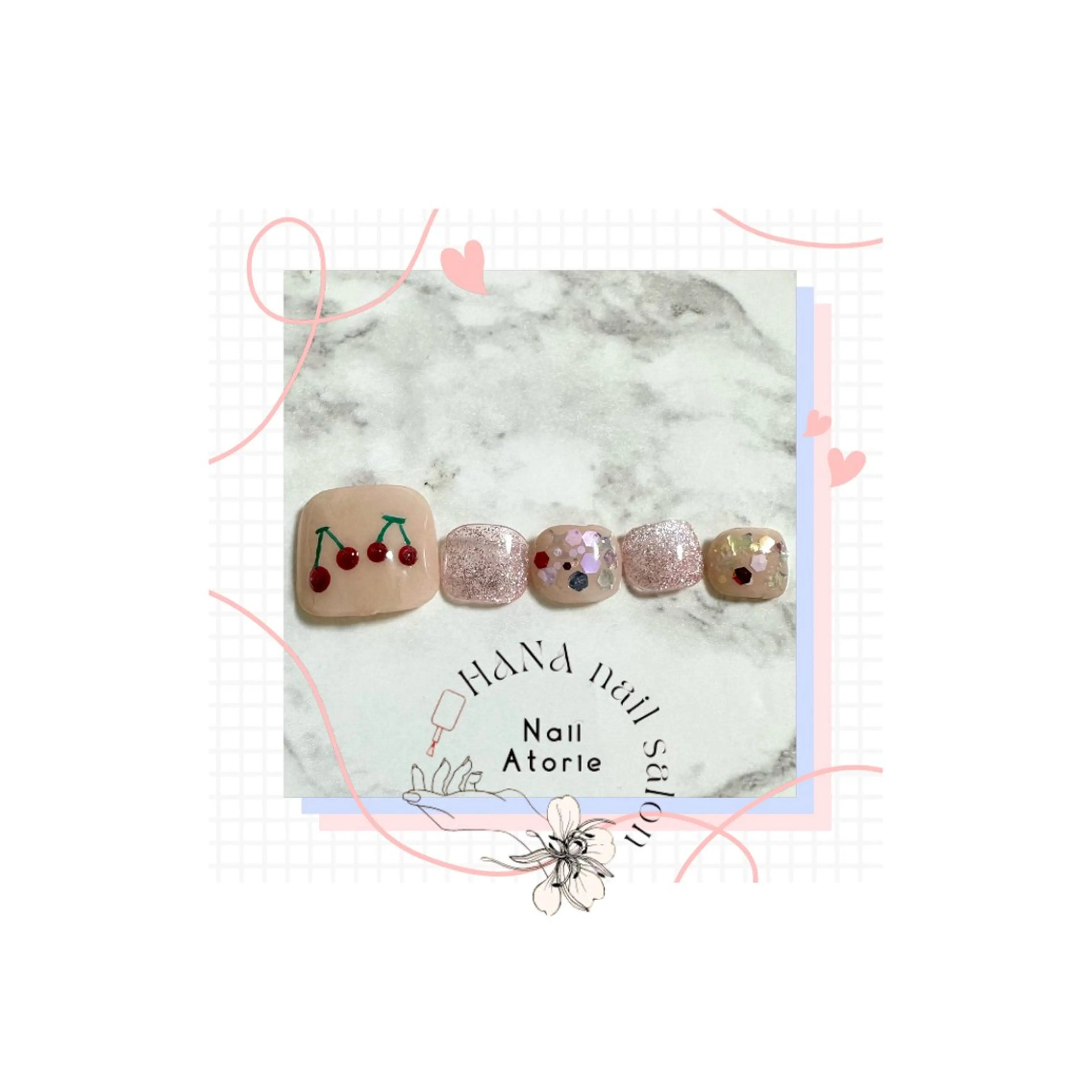 ネイル フットネイル 夏ネイル フットネイル HaNA 　nail salonのネイルデザイン