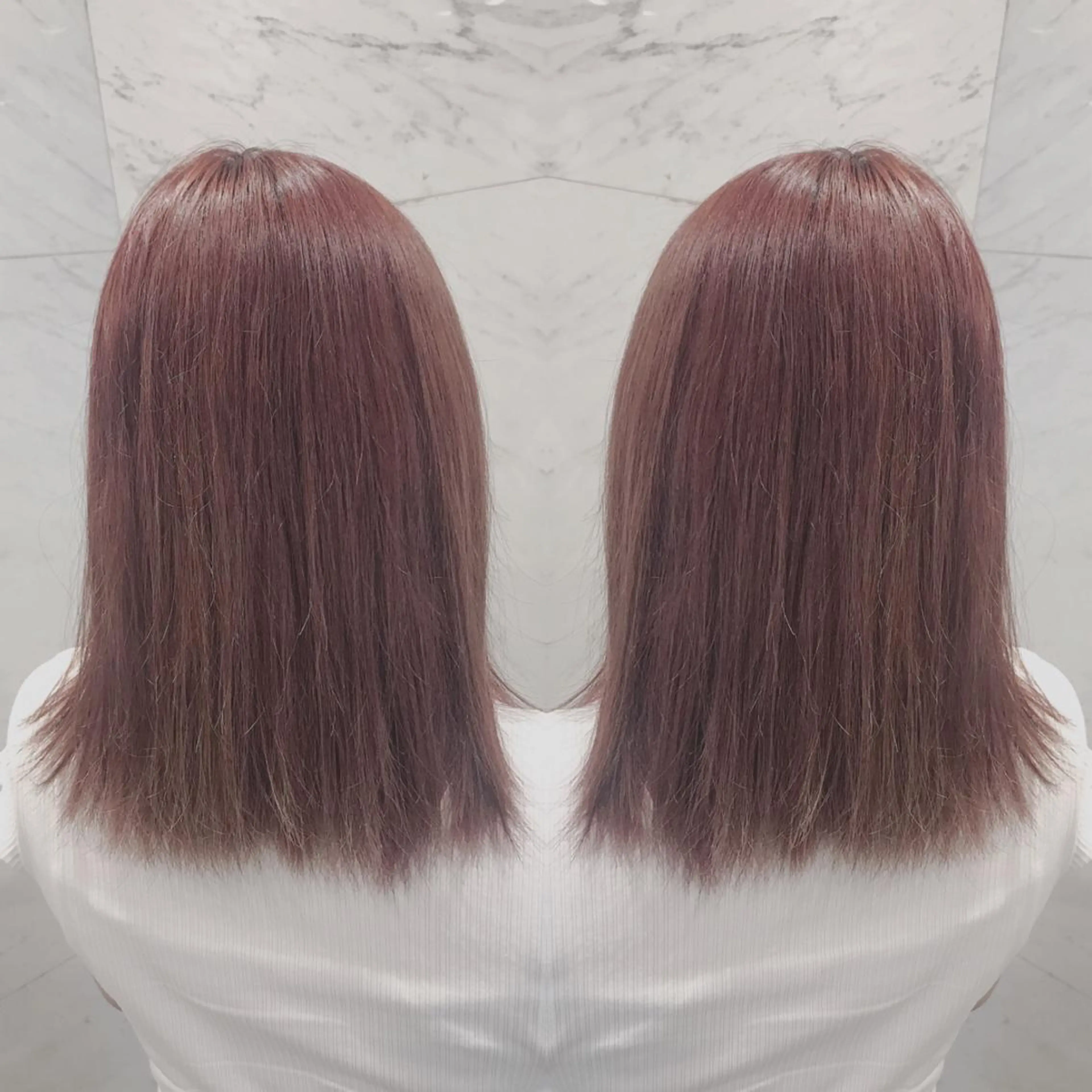 セミロング ヘアカラー 重政 和樹のヘアスタイル