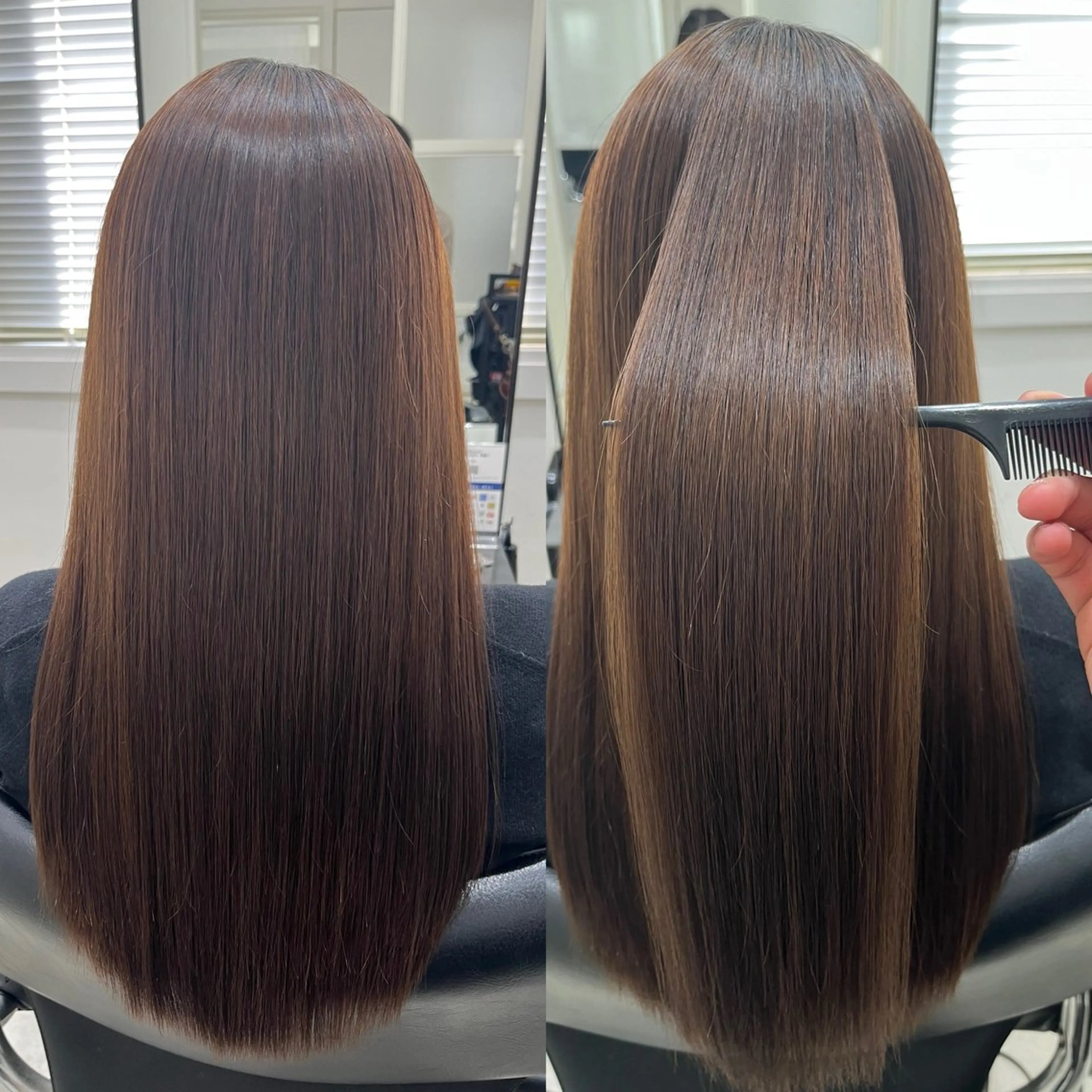 ロング 縮毛矯正 全席個室美容室 縮毛矯正/レイヤーのヘアスタイル
