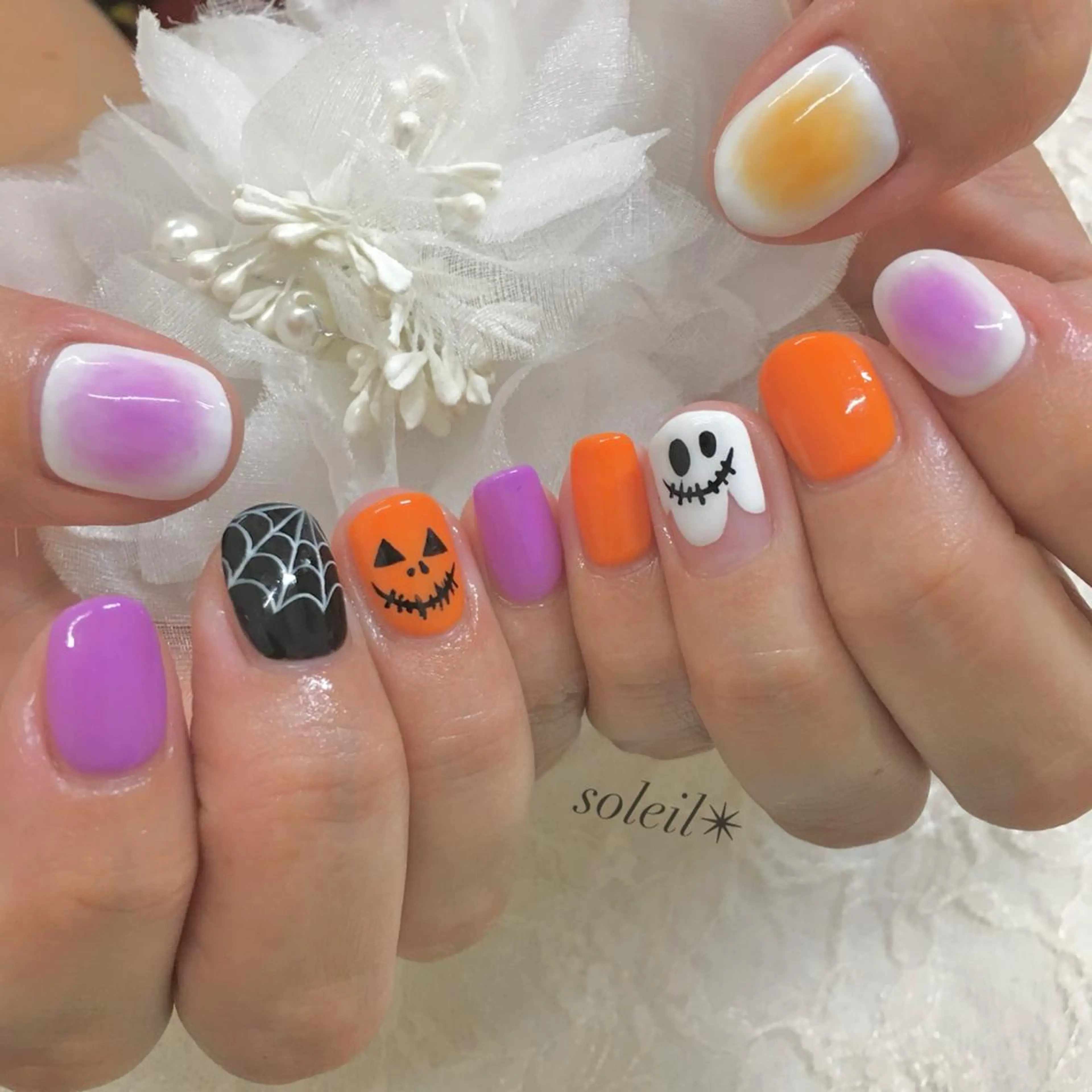 ネイル ハロウィン 粟津 美紀のネイルデザイン