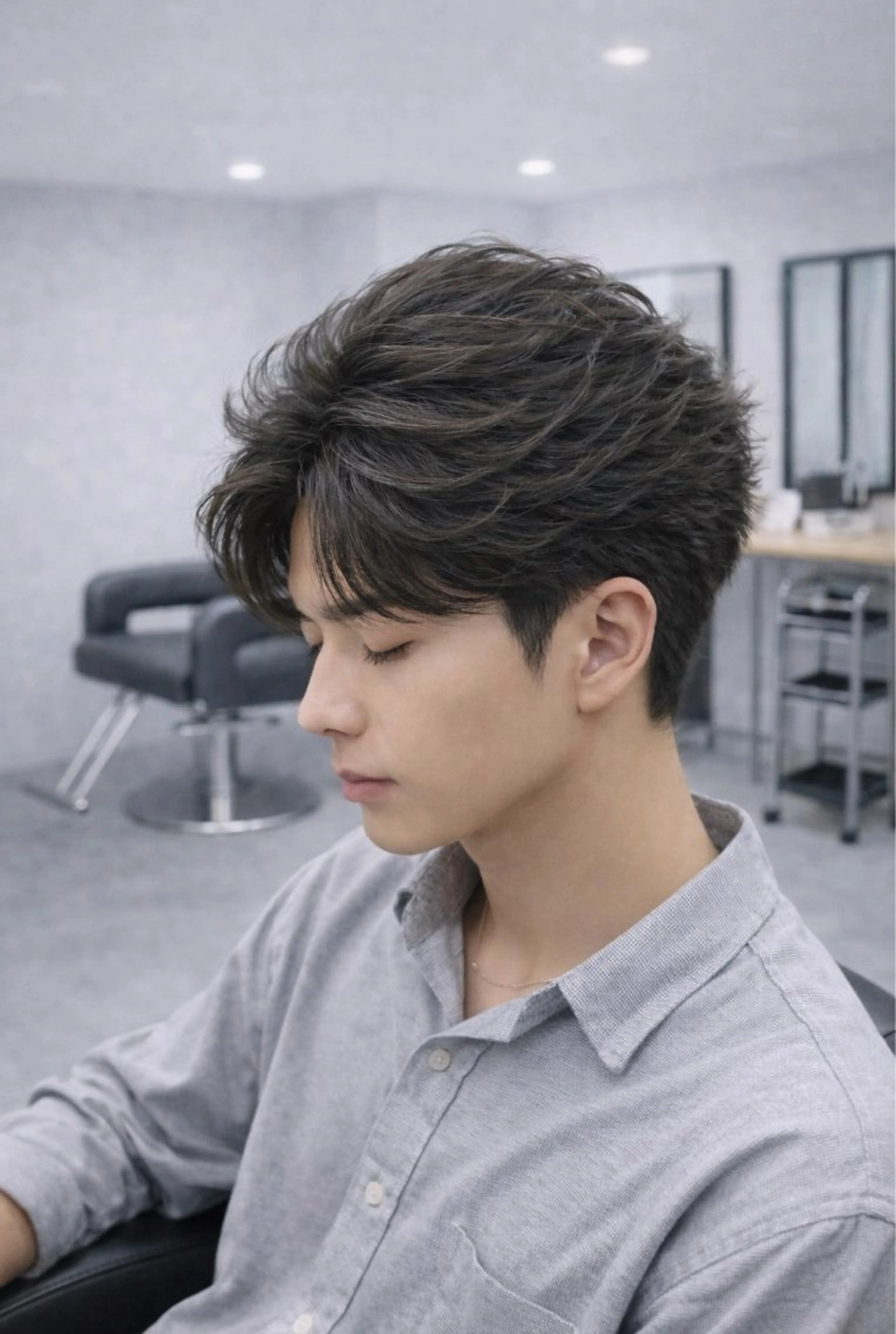 ショート パーマ ヘアアレンジ メンズ フェザーパーマ メンズパーマ ショートヘア ニュアンスパーマ カット パーマ ✨ニュアンスフェザー 初パーマ-小林海斗✨のヘアスタイル