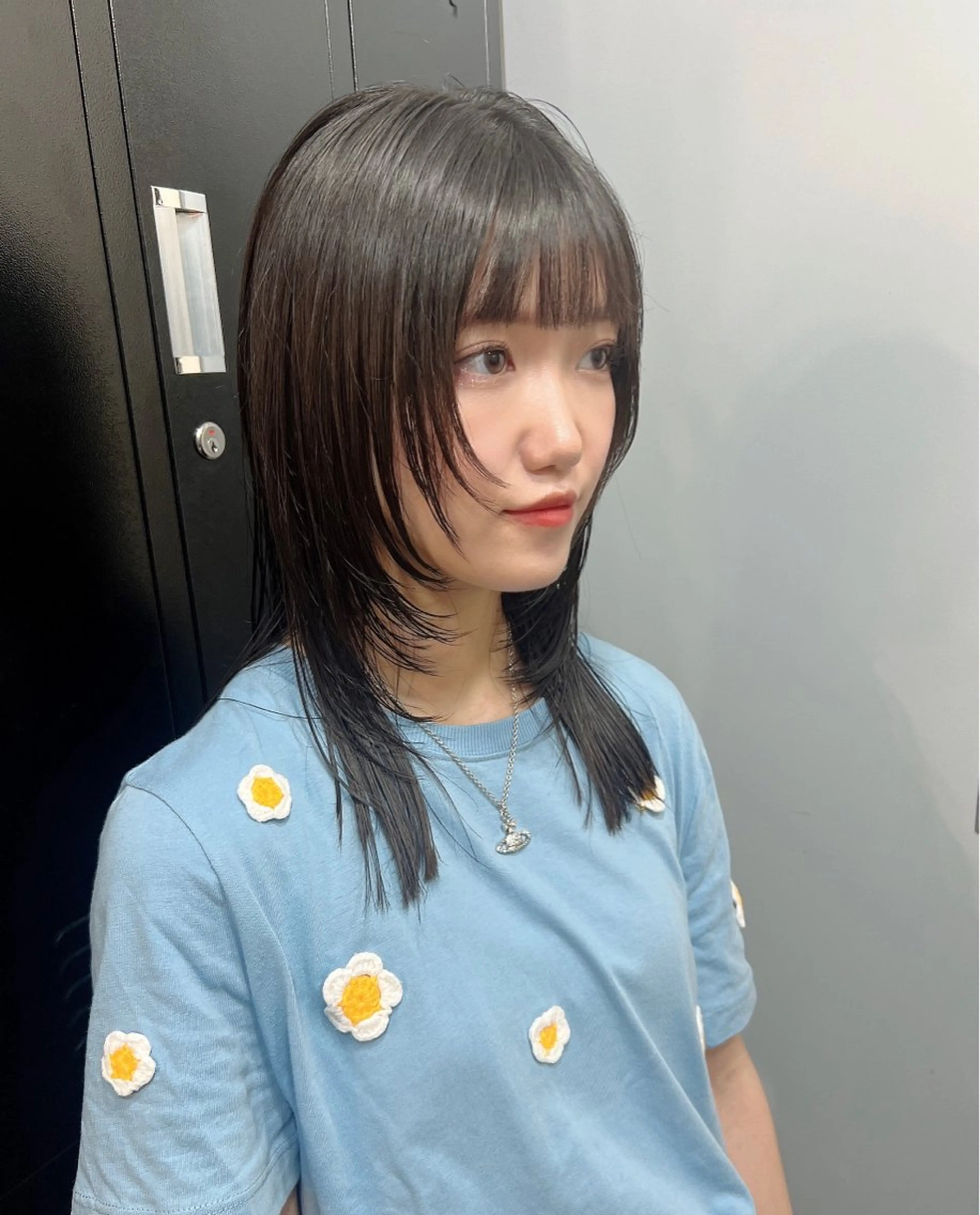 セミロング カット トリートメント ブリーチ/ウルフ ハッシュカット/石山のヘアスタイル