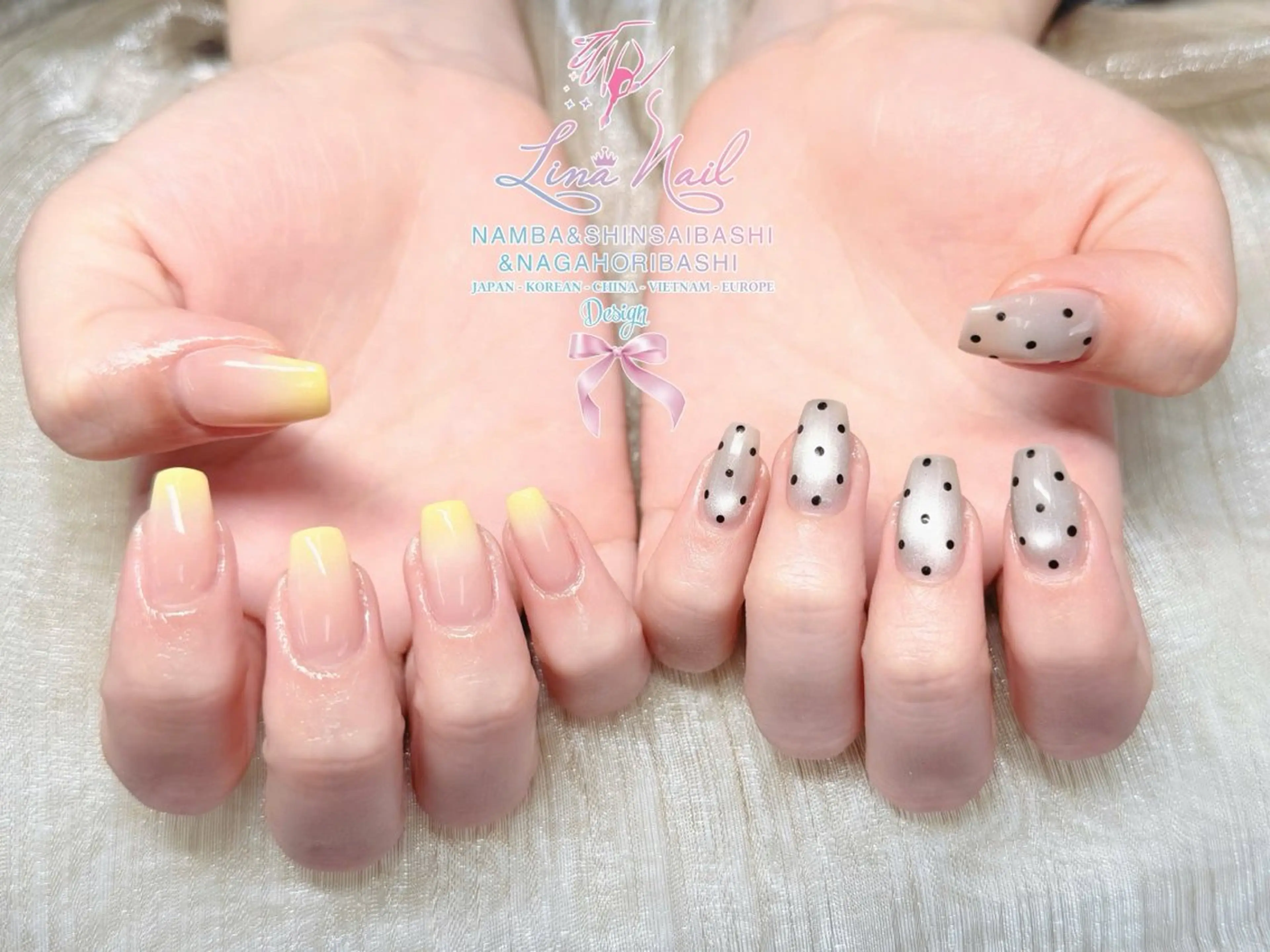 ショート 韓国風ヘア クリスマス ハンドネイル Linanail Nambaのマツエク・マツパデザイン