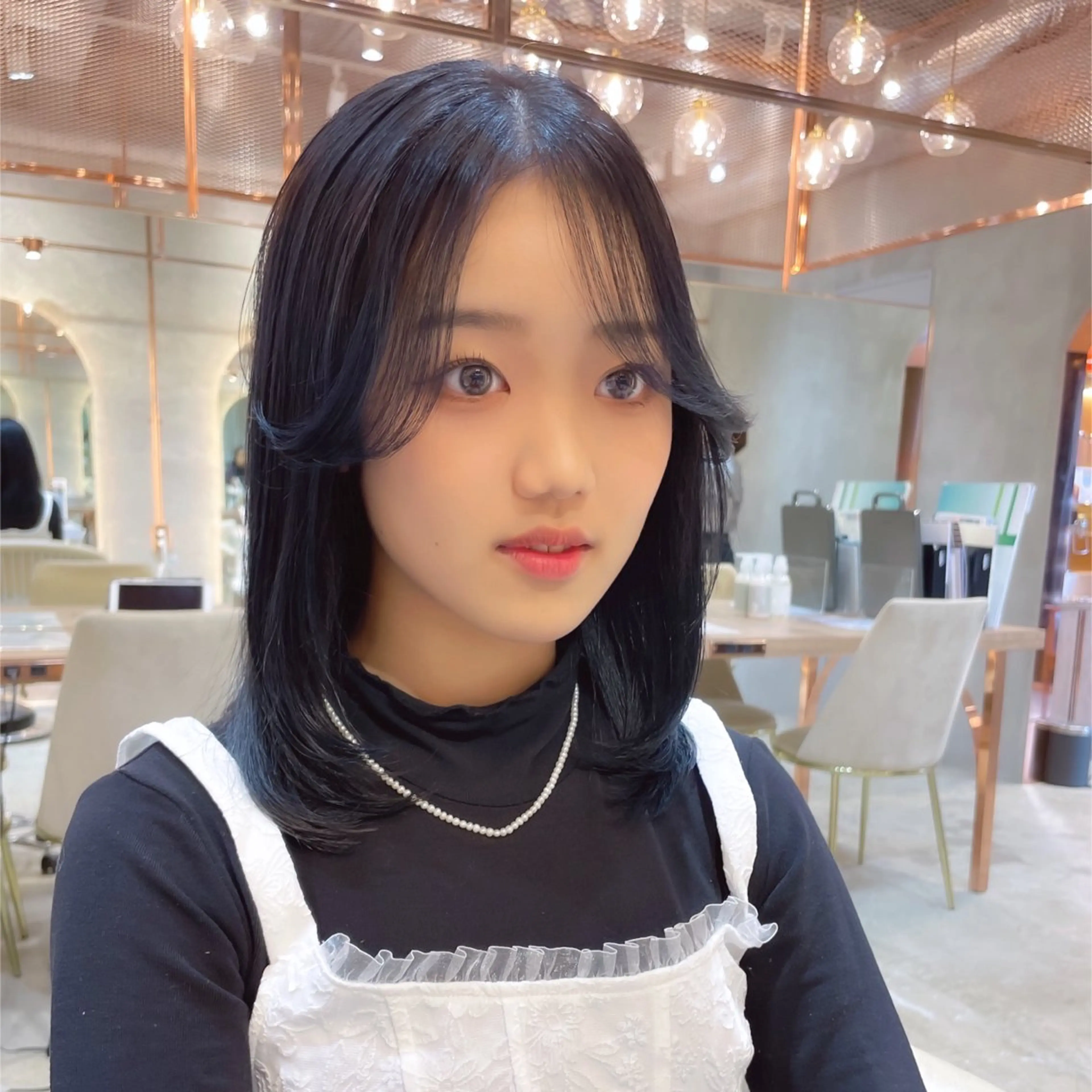 ミディアム カラー カット ヘアカラー 縮毛矯正 トリートメント レイヤー/韓国ヘア 縮毛矯正🫧鈴木颯のヘアスタイル