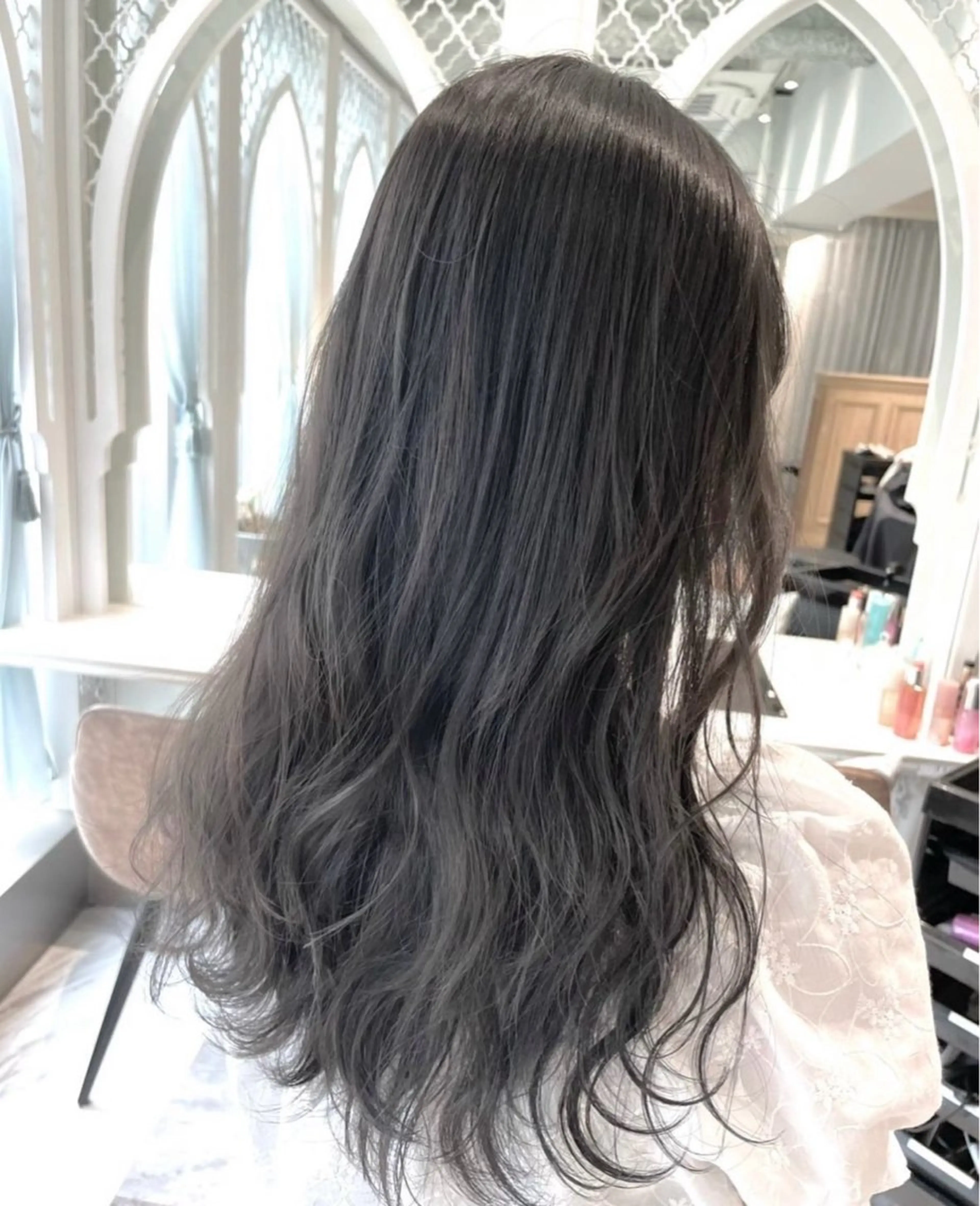 ロング カラー ヘアカラー トリートメント 水光艶カラー/ 艶ブリーチ/颯のヘアスタイル
