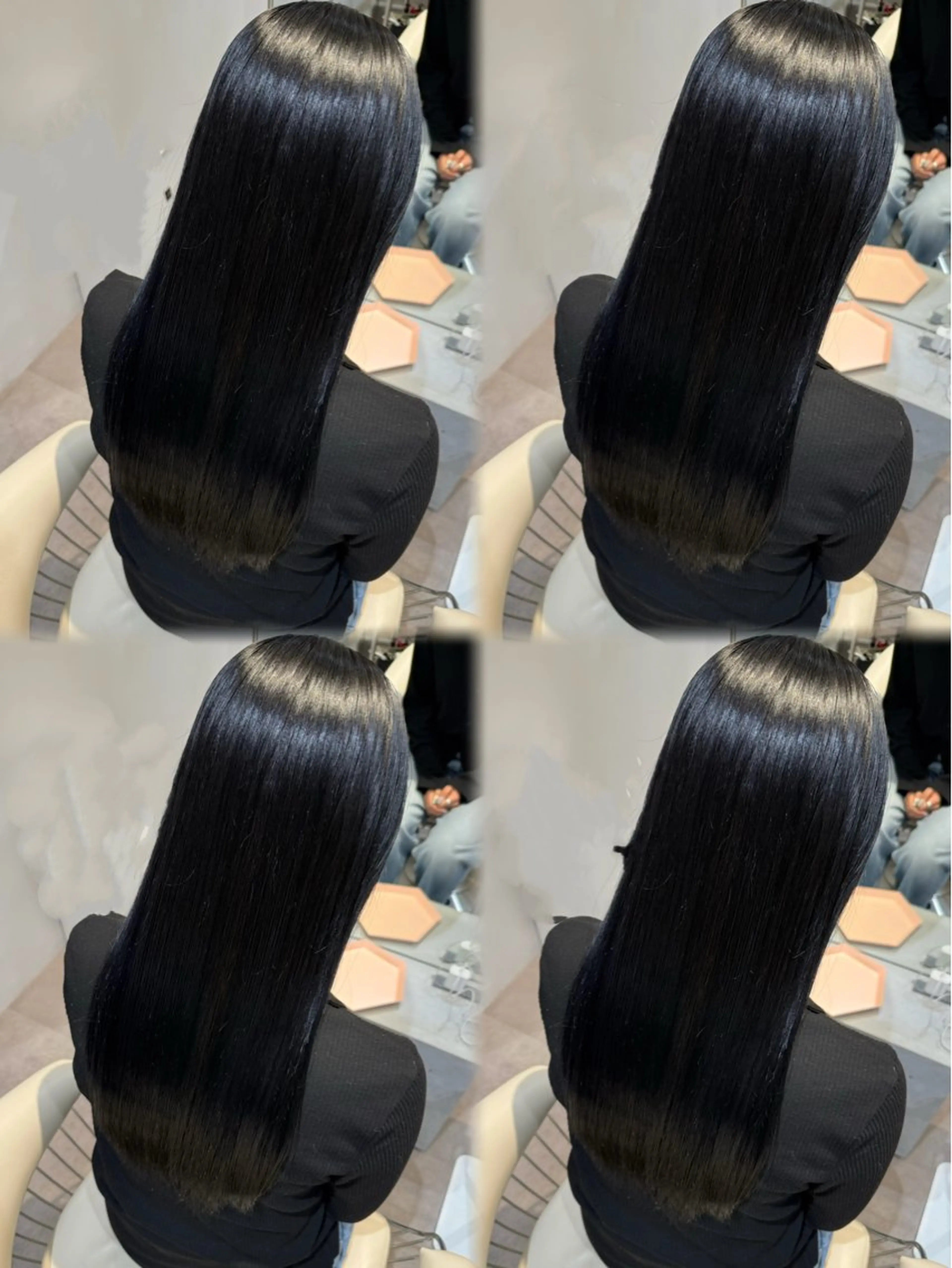 ロング カラー 黒髪 ブルーカラー ブルーブラック 透明感カラー 就活ヘア カット ヘアカラー トリートメント 💎透明感カラー特化 💎TAISEIのヘアスタイル