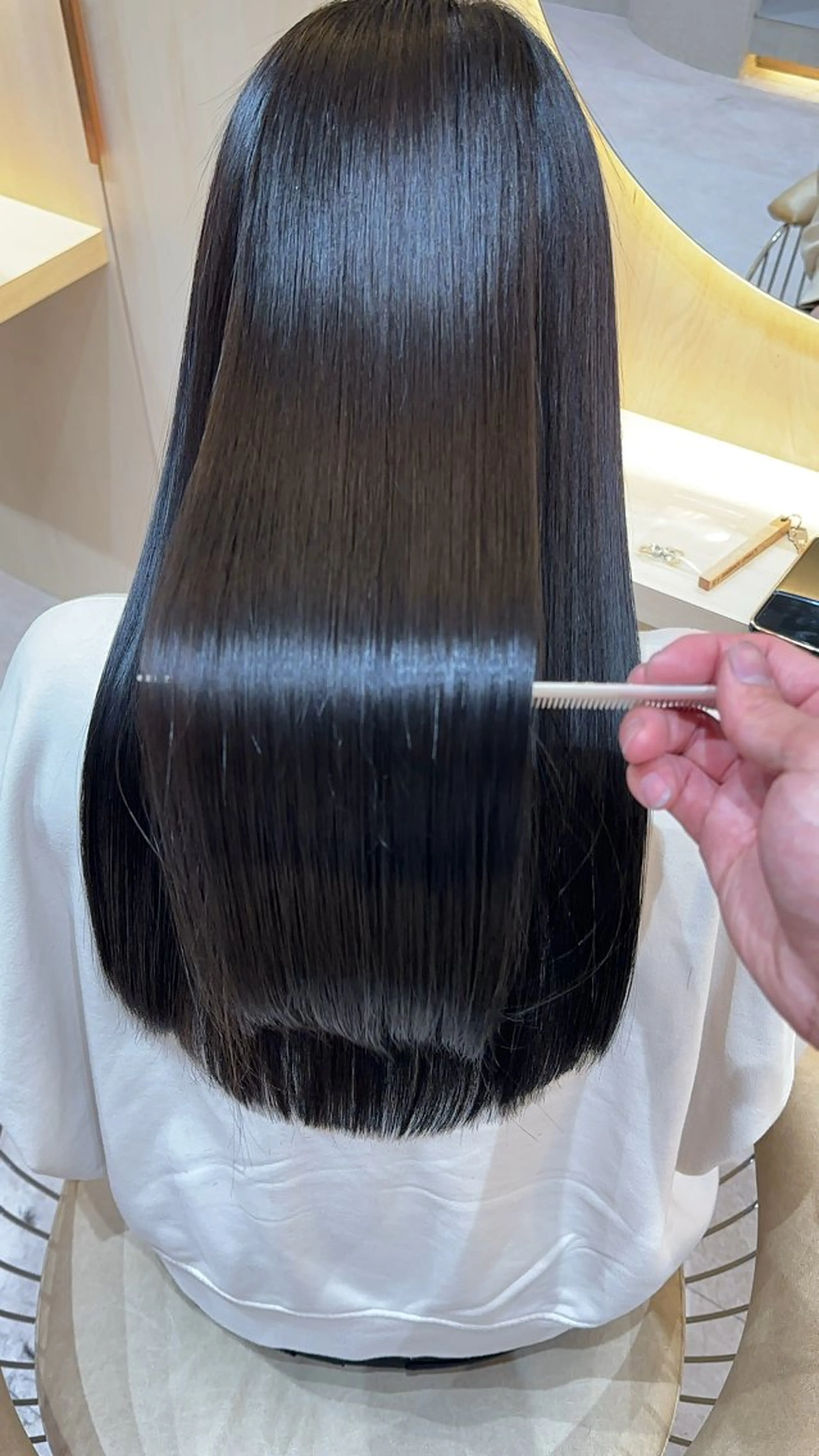 セミロング カラー カット ヘアカラー 縮毛矯正 レイヤー❣️縮毛矯 川村利幸のヘアスタイル