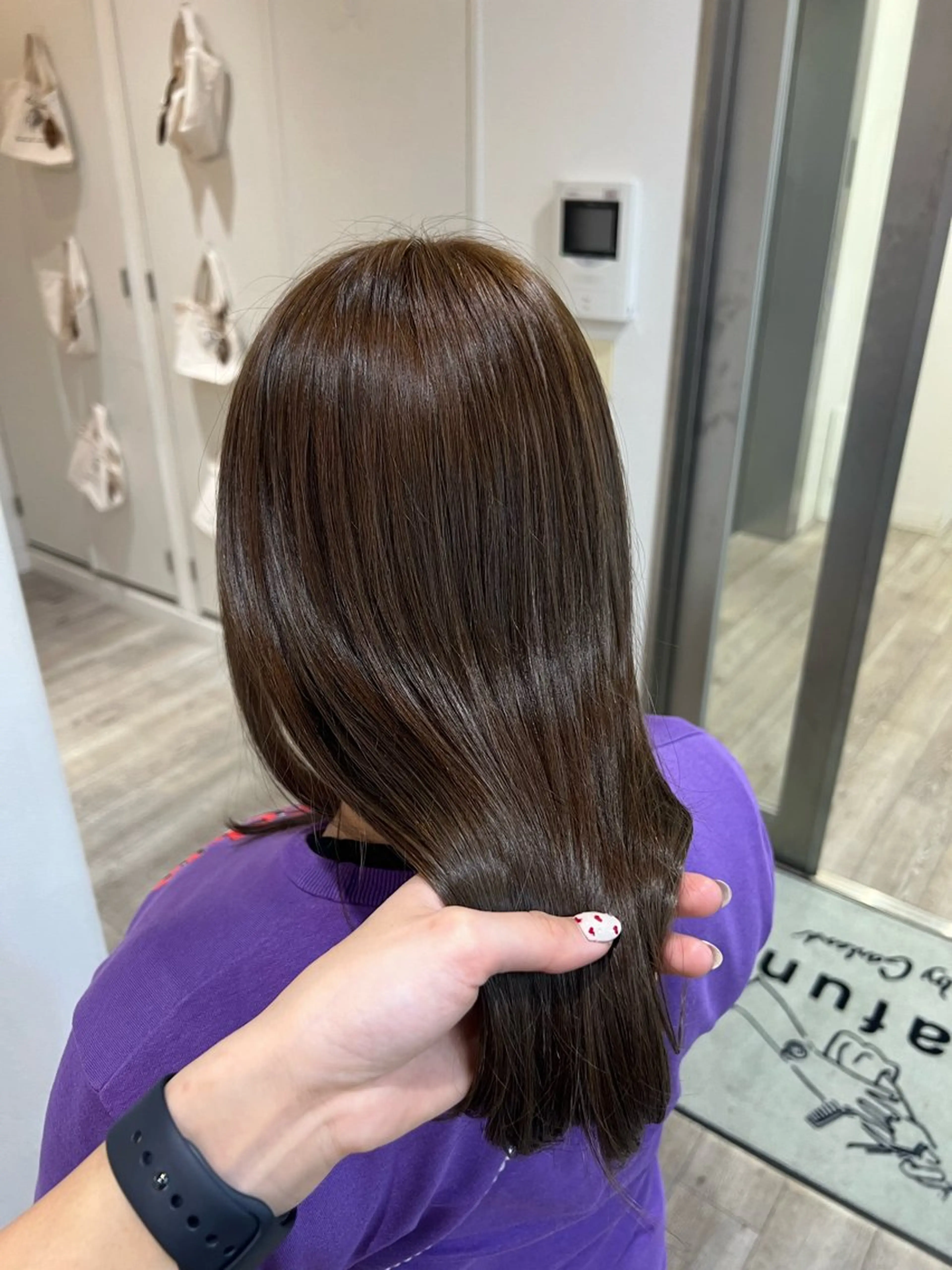 ミディアム カラー ヘアカラー ミディアムレイヤー/ 艶カラー🎀　emiのヘアスタイル