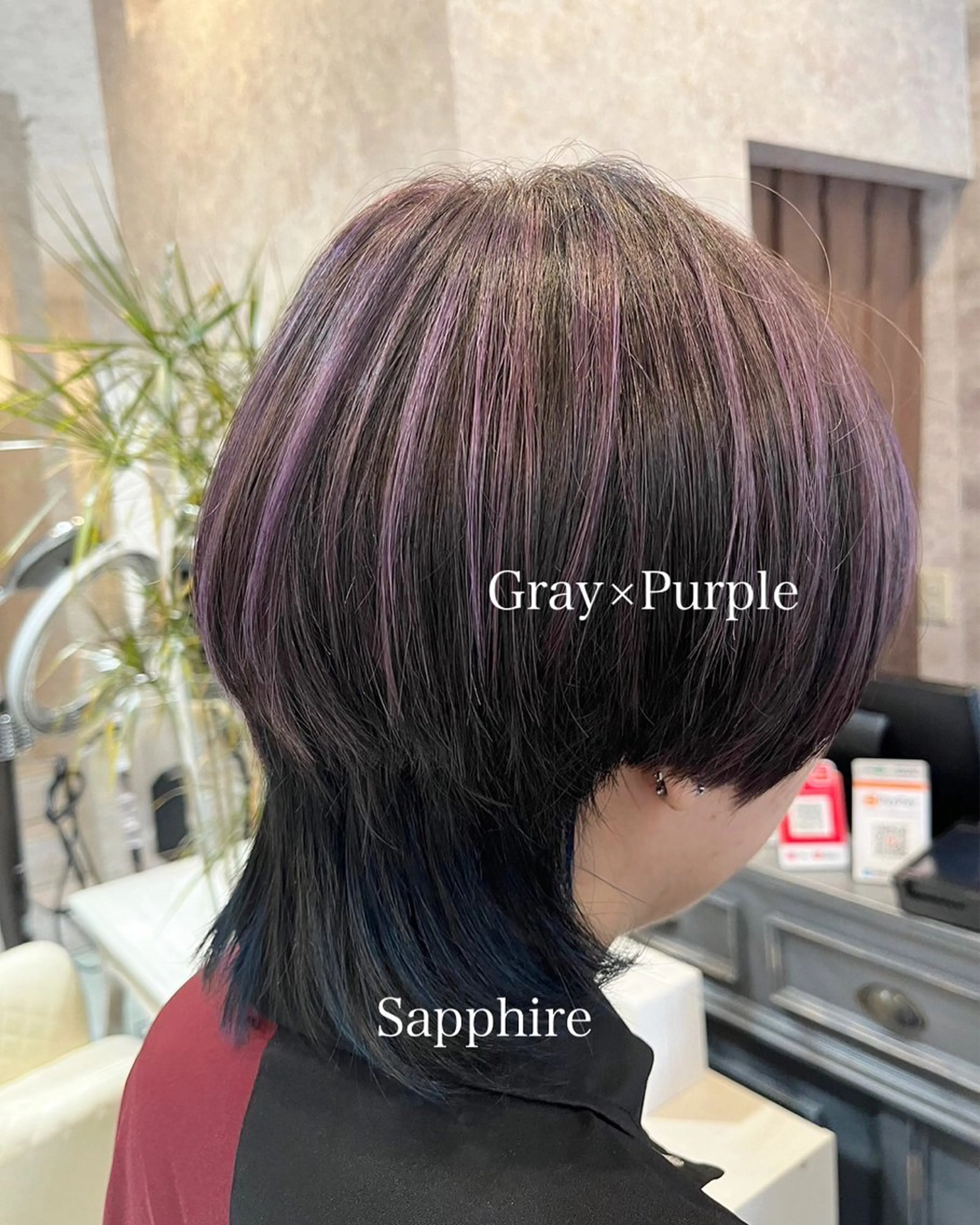 ショート カラー ブリーチ ブルーカラー ダブルカラー グラデーションカラー ハイライトカラー 🫟Blanco🫟 Color&Careのヘアスタイル