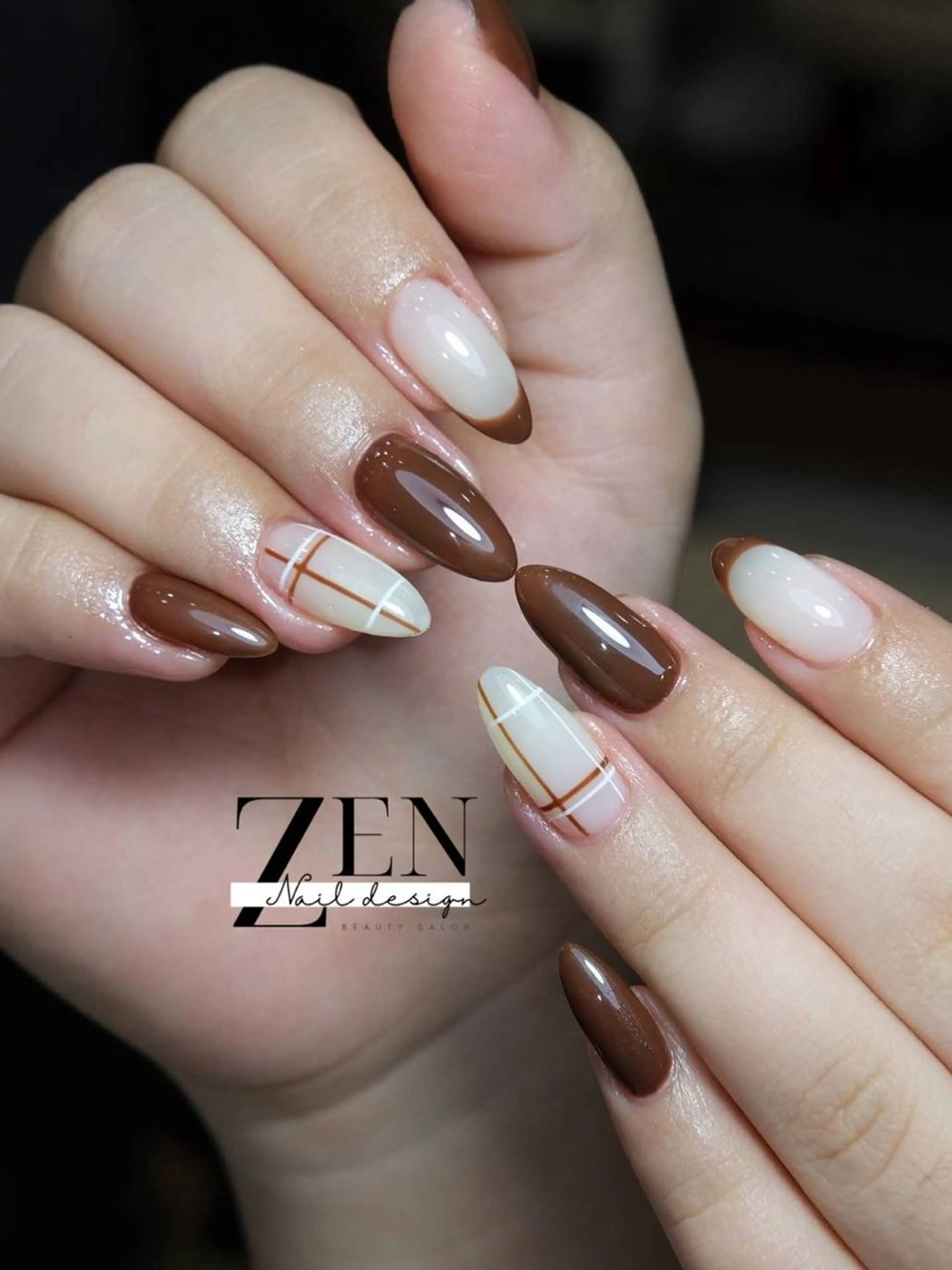 ネイル チークネイル 長さ出し フレンチネイル 韓国ネイル マグネットネイル ハンドネイル Zen Nail Design 池袋のネイルデザイン