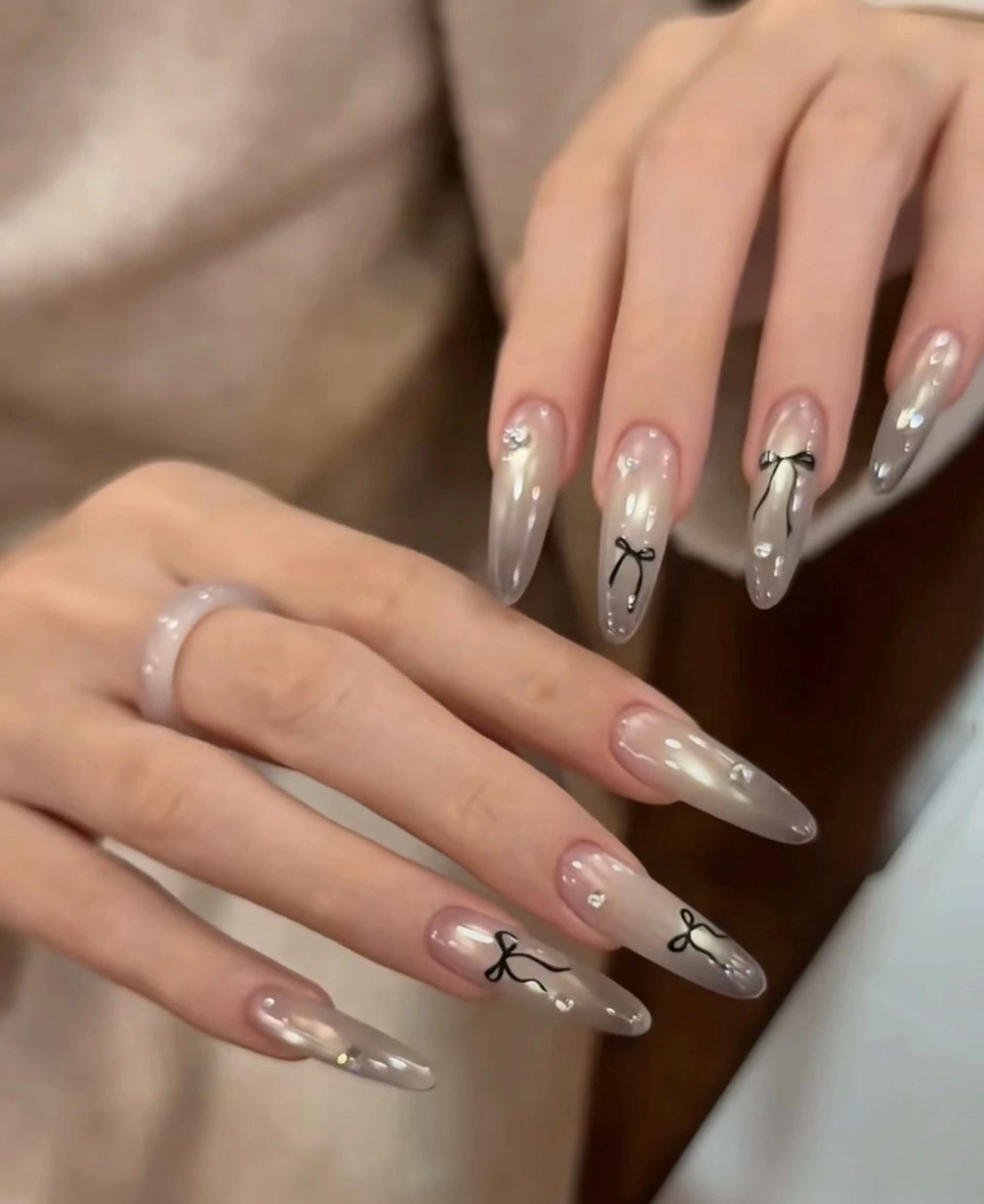 ネイル 桜ネイル フットネイル フレンチネイル グラデーション 氷ネイル・うるうるネイル Lynn_ Nailのネイルデザイン