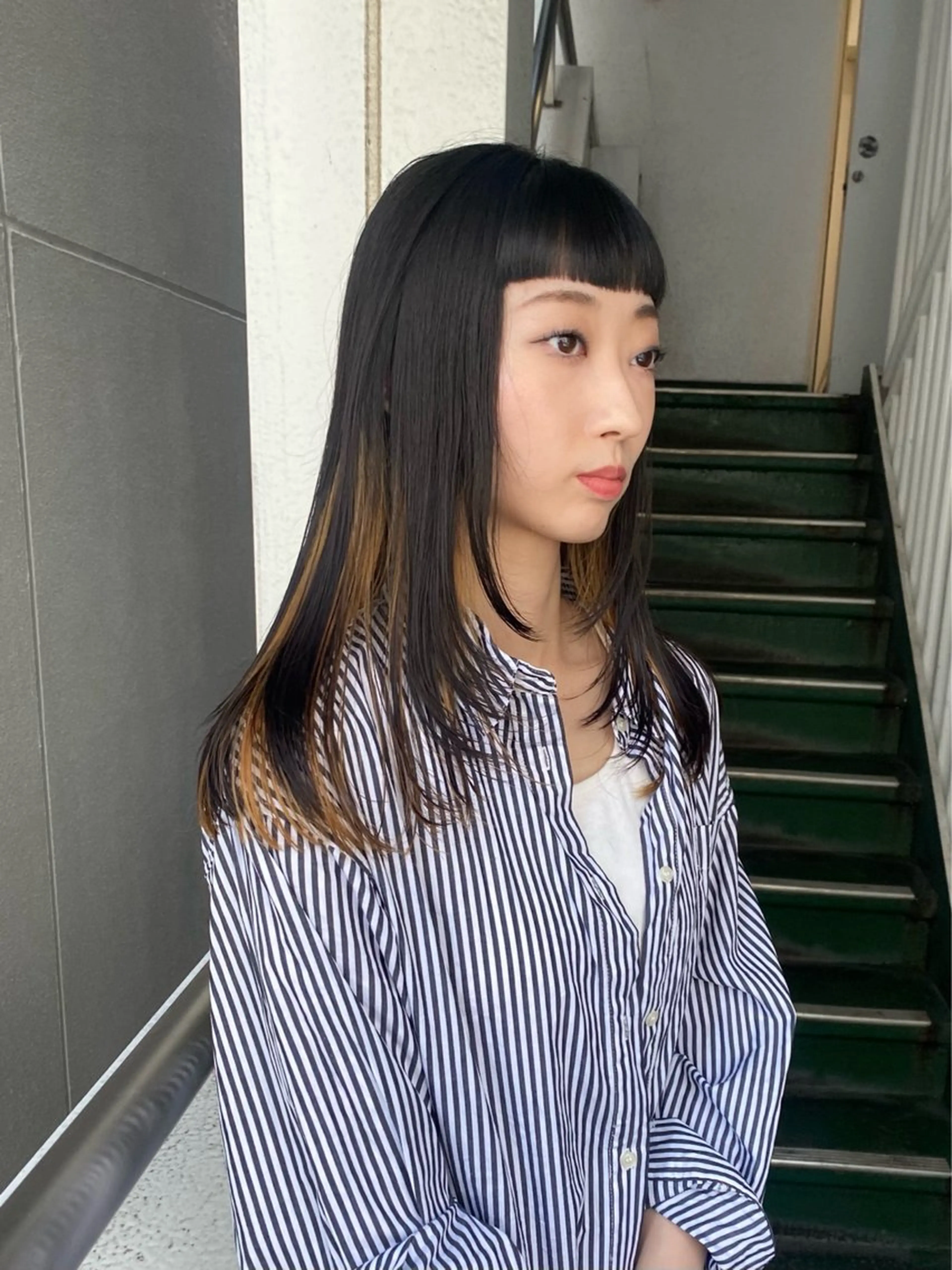 セミロング カラー 無料カットモデル募集 🌱ひょうがのヘアスタイル