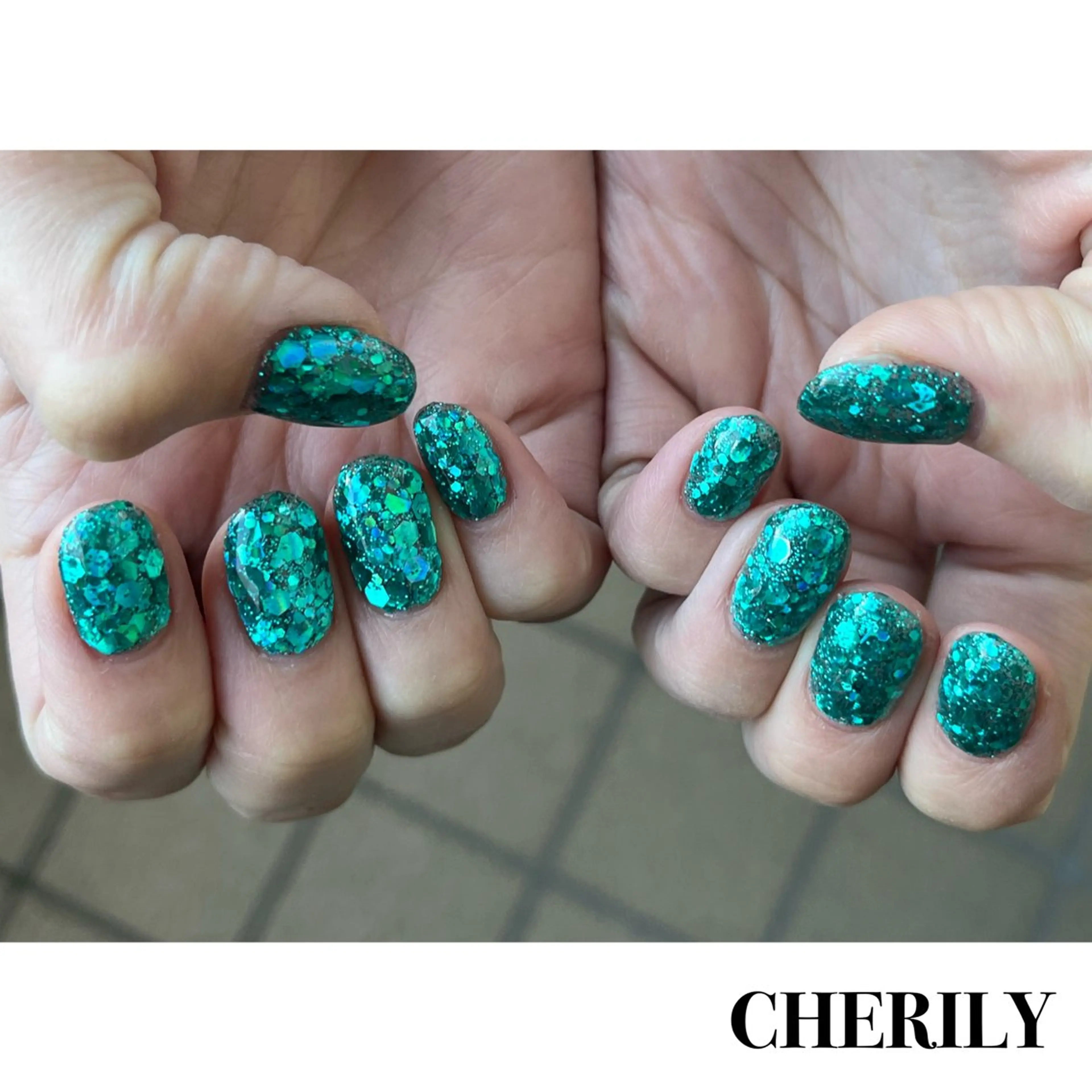 ネイル ラメ(グリッター) CHERILY SAKURAのネイルデザイン
