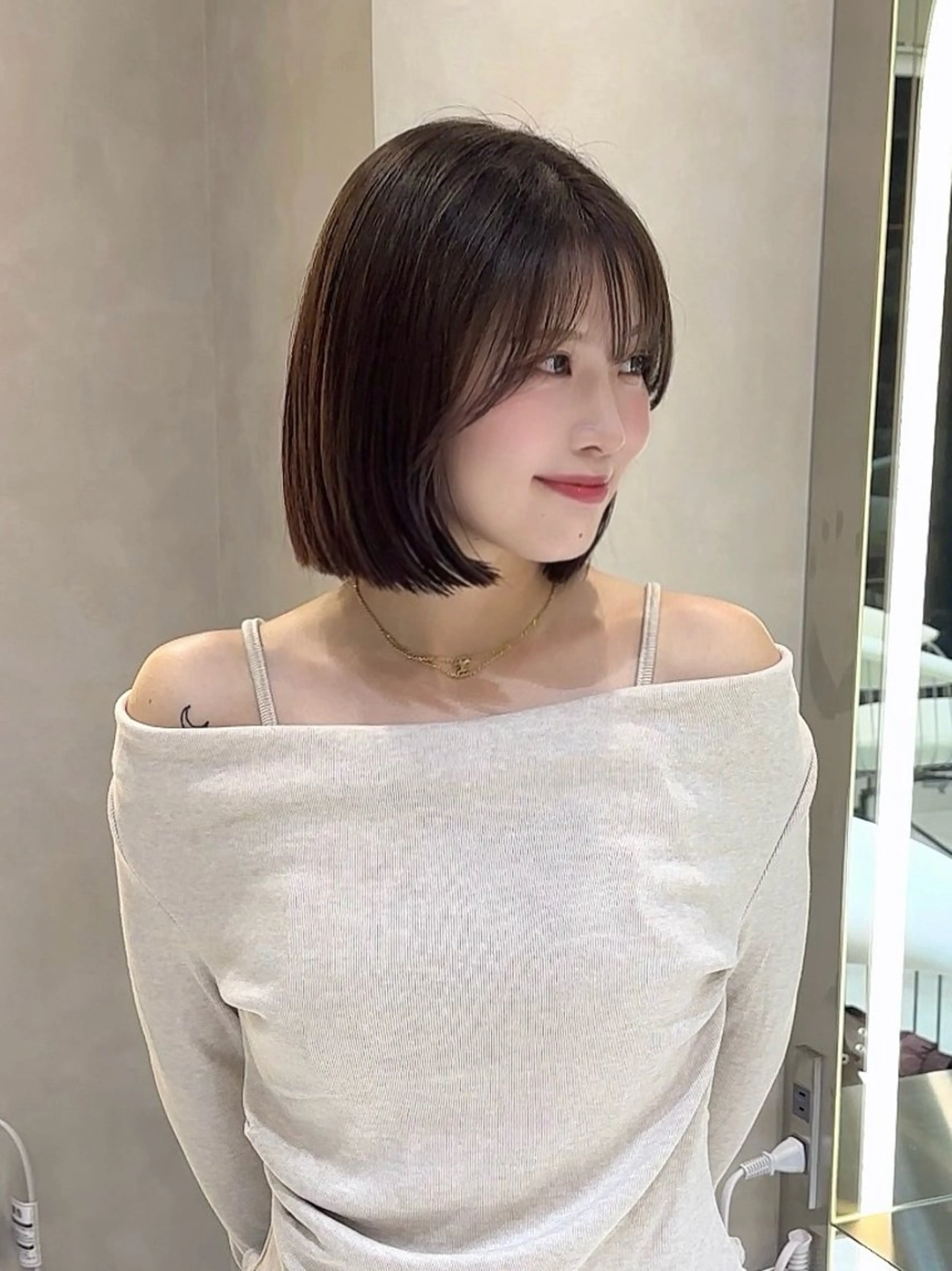 ミディアム カット トリートメント 骨格補正パーマ／ ショート🌸さくらのヘアスタイル