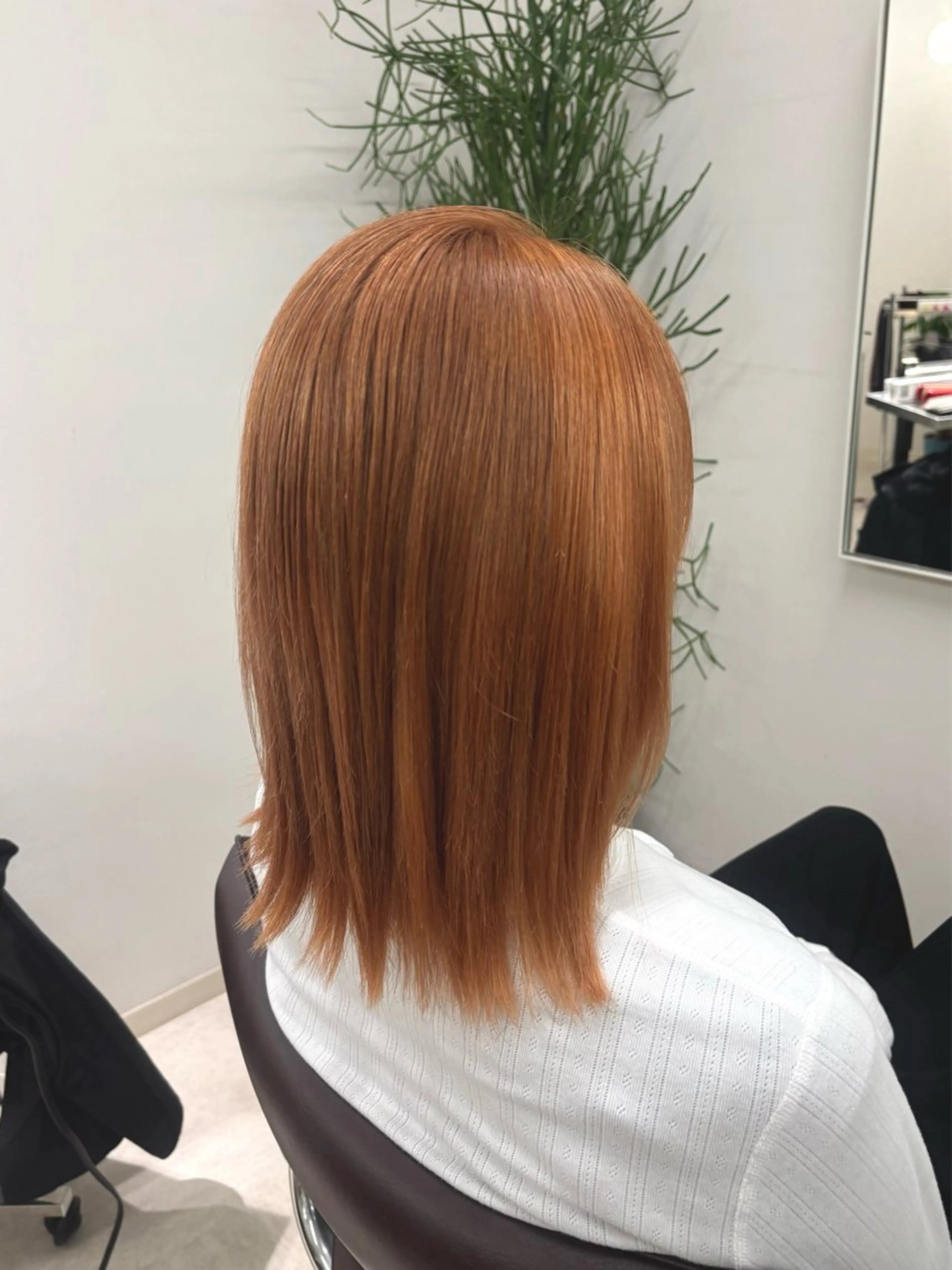 ミディアム カラー ブリーチ オレンジ ヘアカラー hachiyama rinaのヘアスタイル