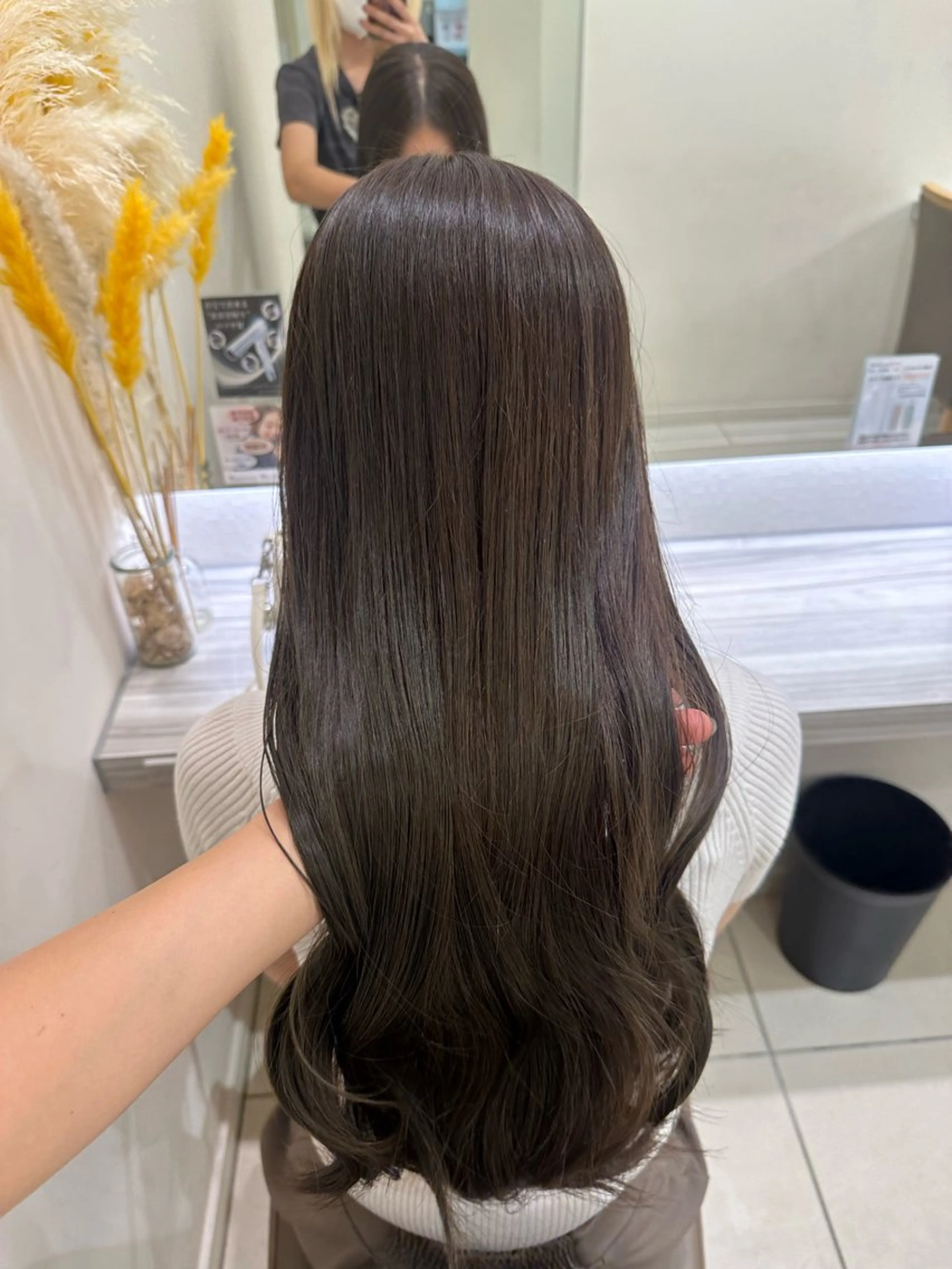 ロング カラー ベージュカラー🤎 酸性縮毛矯正のヘアスタイル