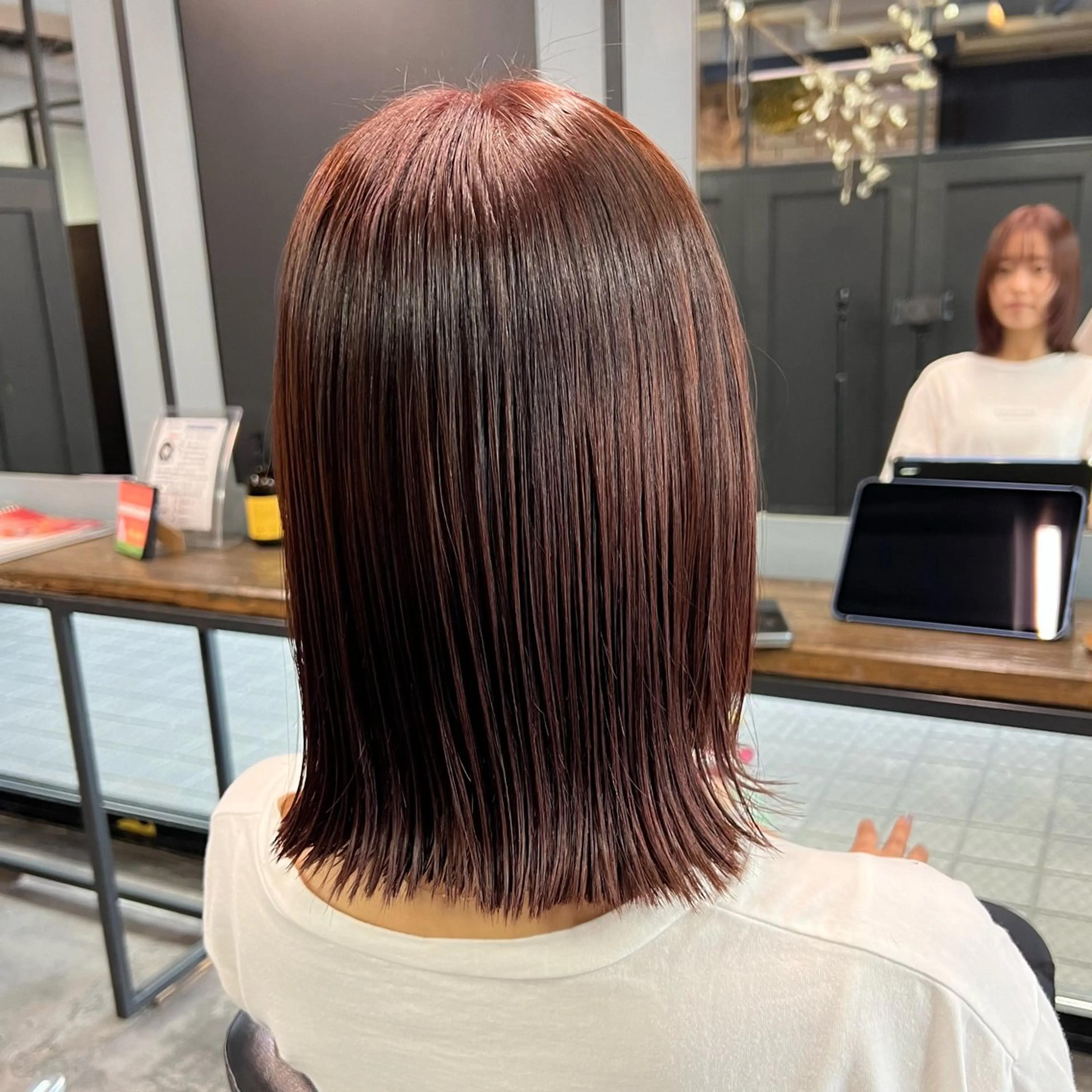 ミディアム カラー ブラウンカラー 💘札幌クロスパーマ 髪質改善💘rinaのマツエク・マツパデザイン