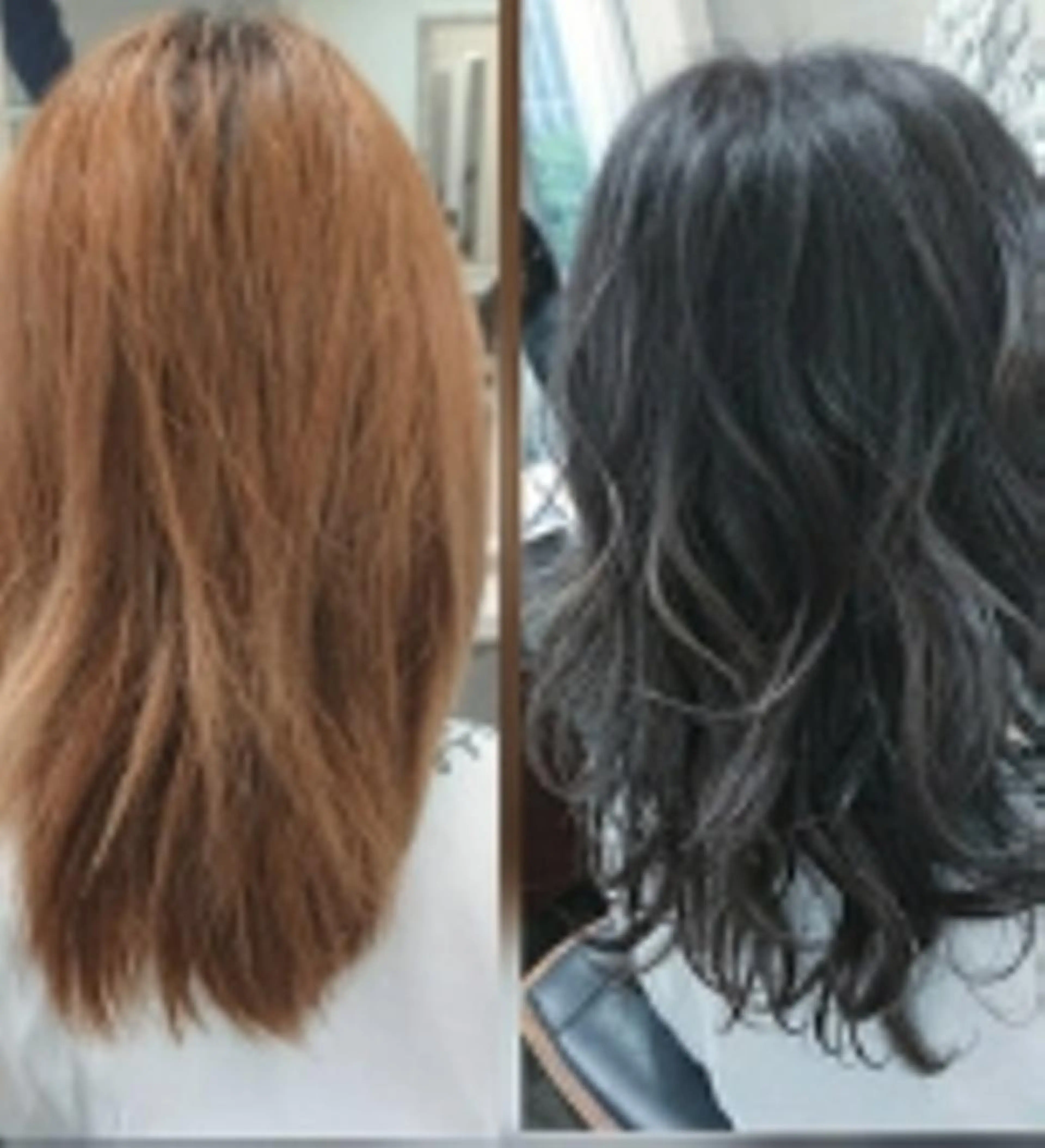 ロング カラー パーマ チビ編み込みエクステ シールEXどぅ〜すのヘアスタイル