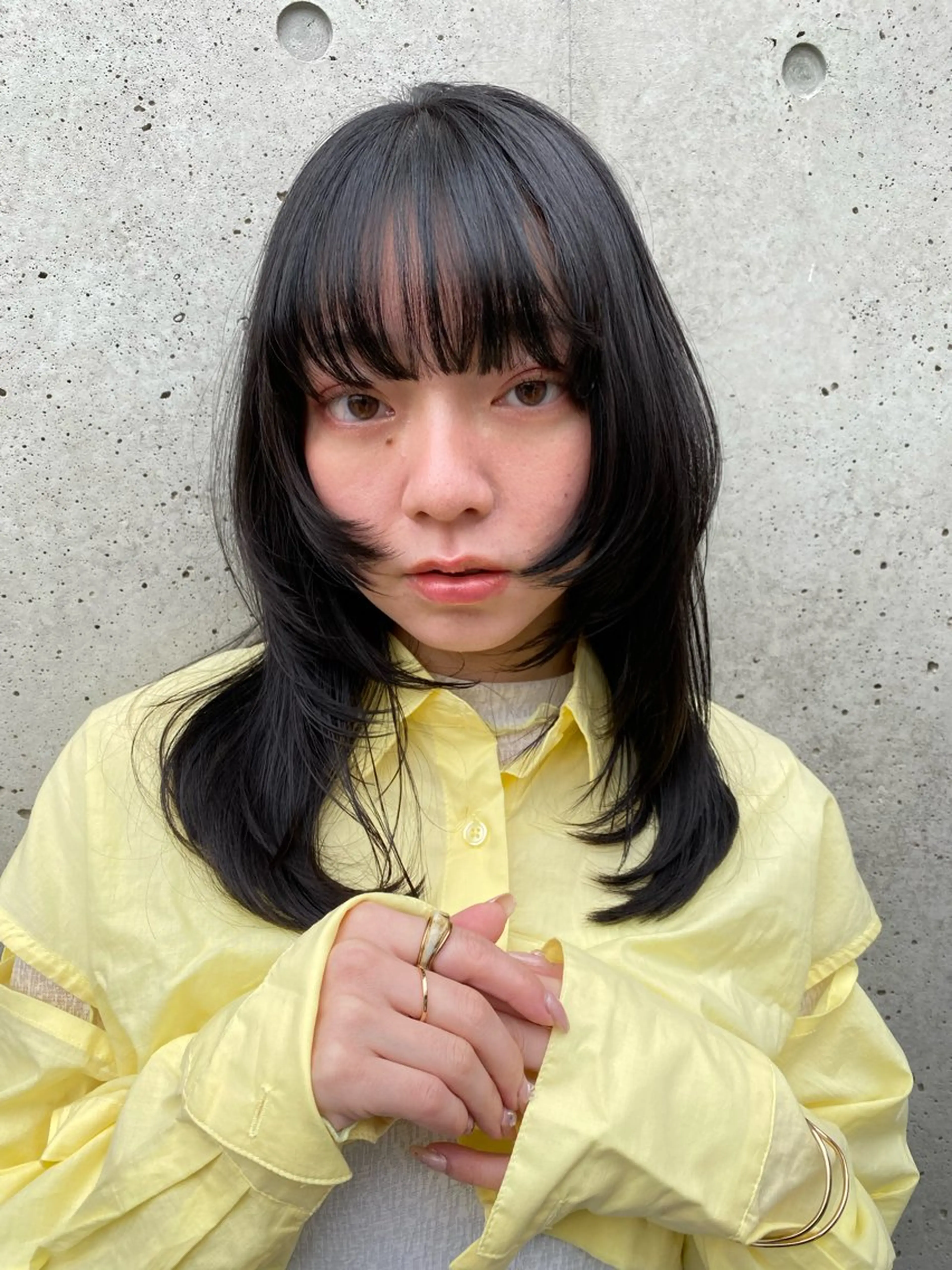 ミディアム レディースパーマ モデル募集RIKOのヘアスタイル