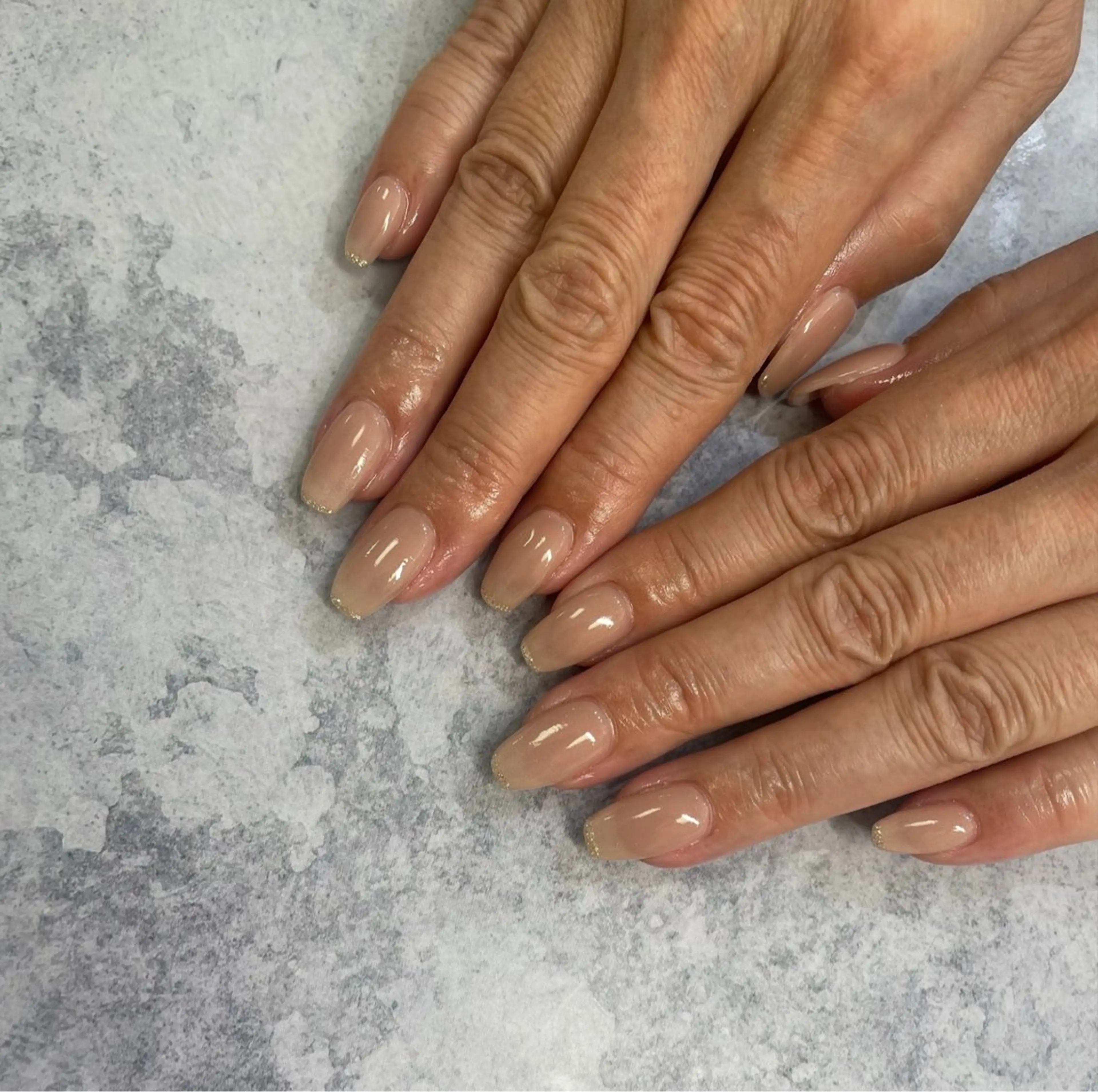 ネイル ラメ(グリッター) ワンカラーネイル ハンドネイル anfini所属・anfini さくらのネイルデザイン