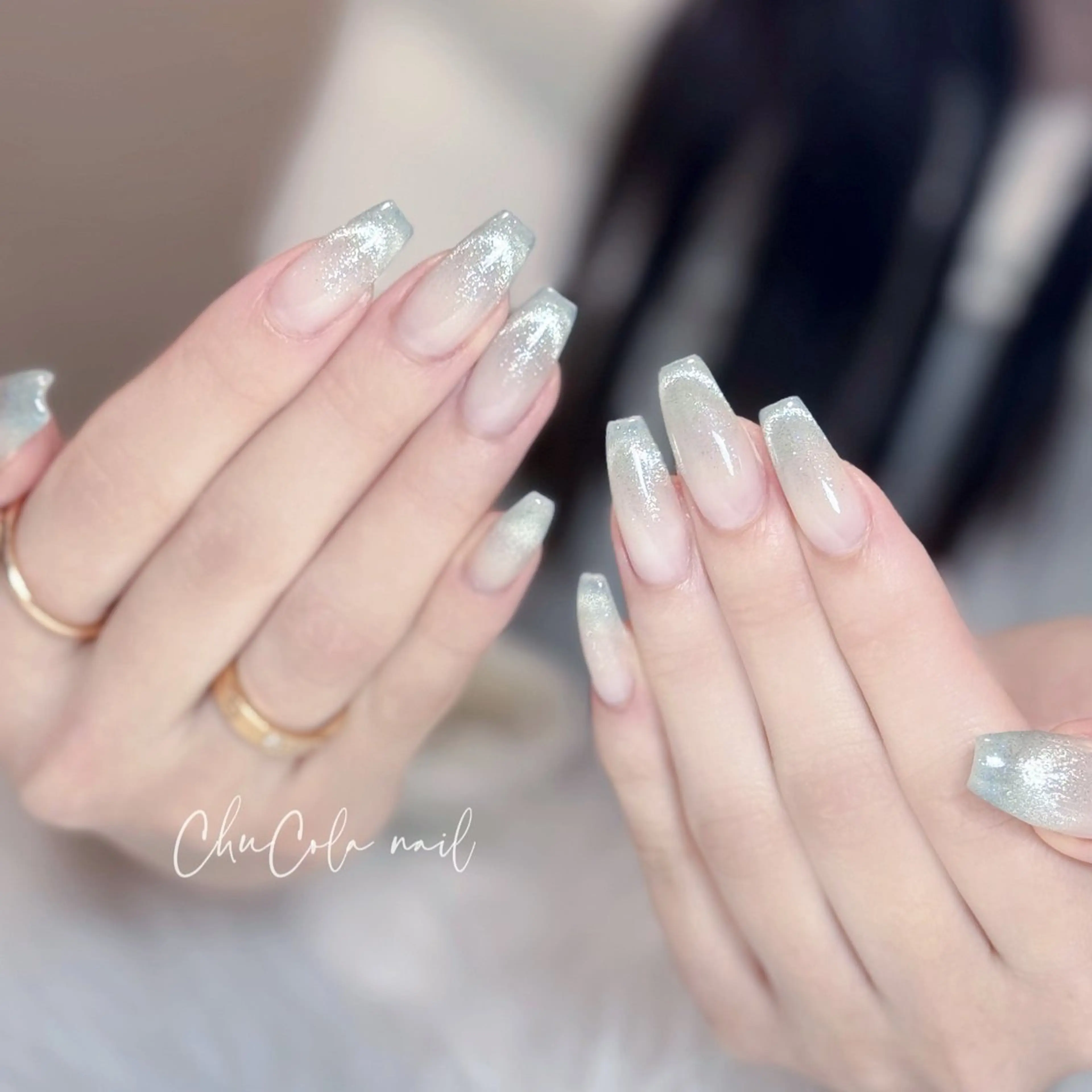 ネイル フレンチネイル マグネットネイル マグネットフレンチ ワンホンネイル nailsalon ChuColaのネイルデザイン