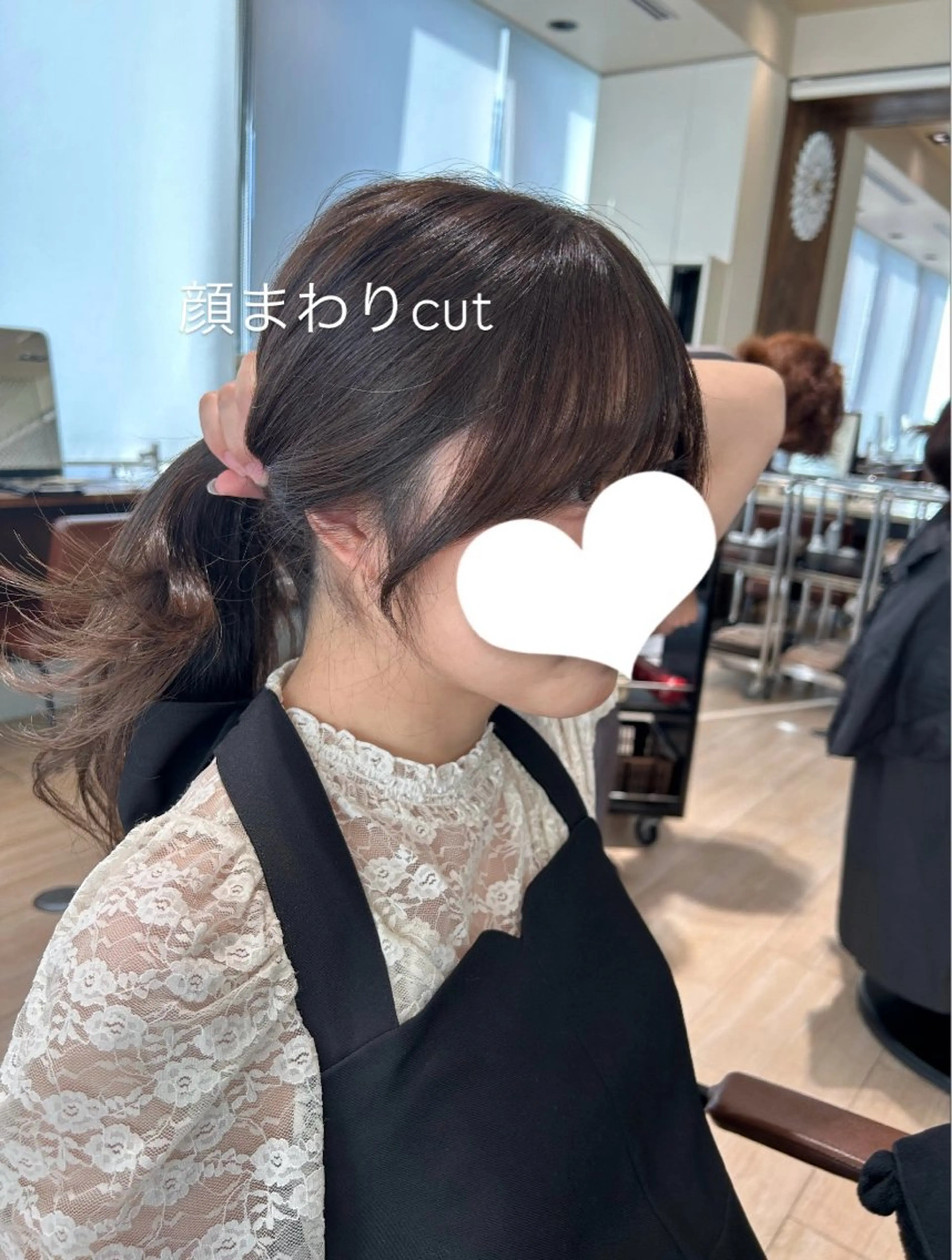 ロング カラー 顔周りカット シースルーバング サイドバング カット ヘアカラー トリートメント 🍼顔周りカット/ レイヤー/小川華奈のヘアスタイル