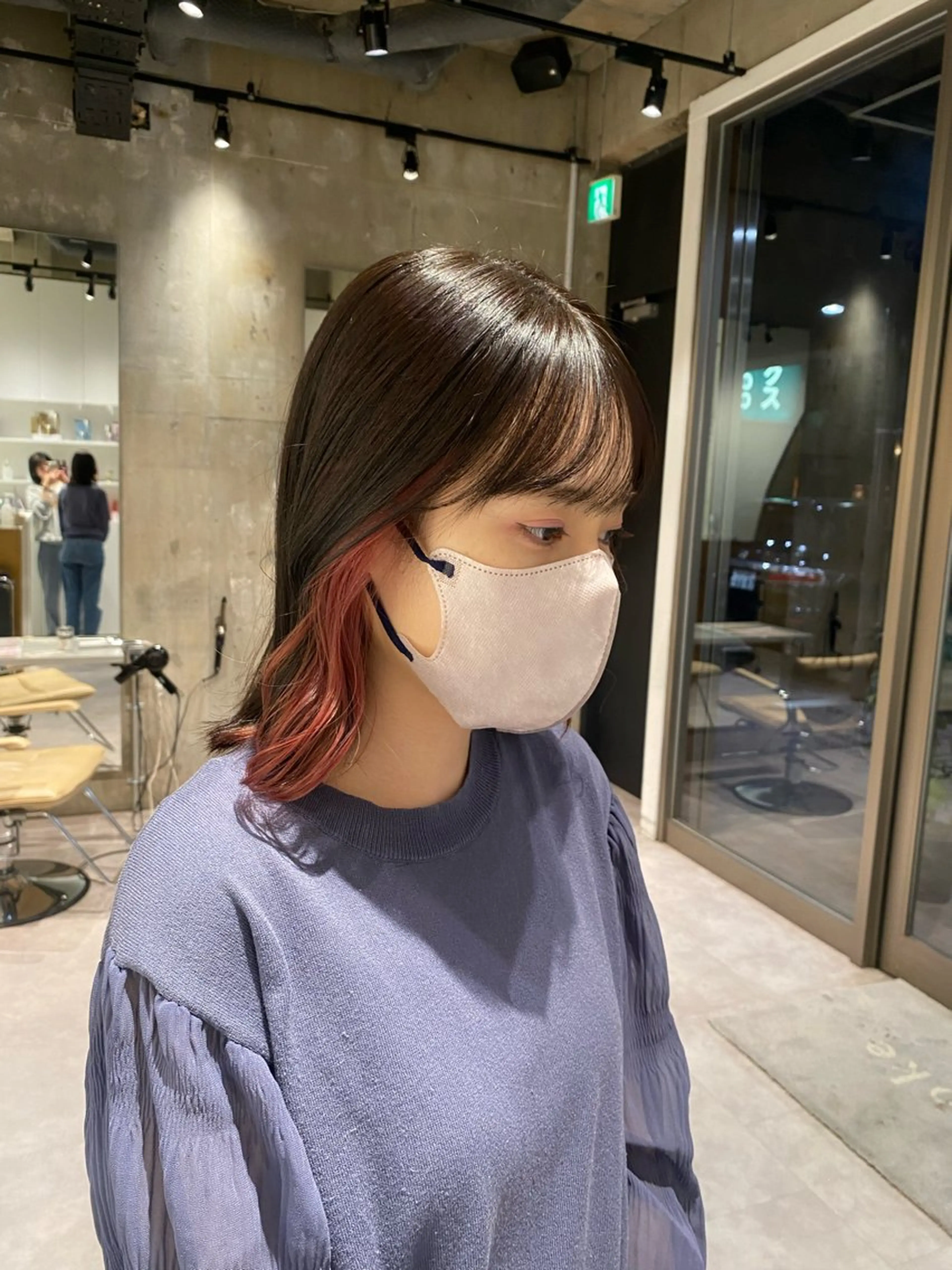 ミディアム カラー ピンクカラー ヘアカラー mina🪐立川駅/ 無料ショートカットのヘアスタイル