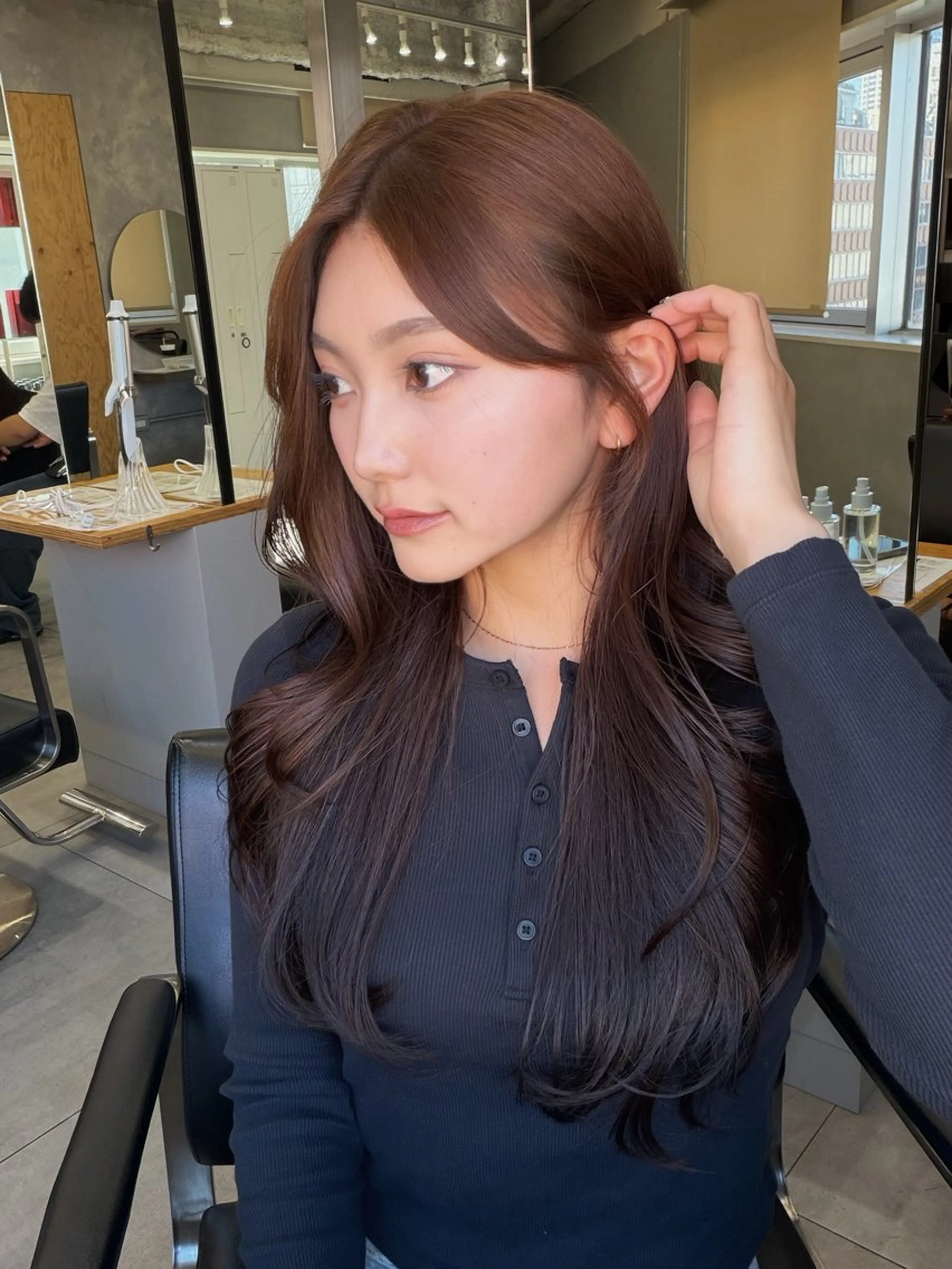 ロング カラー ブリーチ ダブルカラー ブリーチなしカラー ヘアカラー Aya/大阪梅田 /艶カラーのヘアスタイル