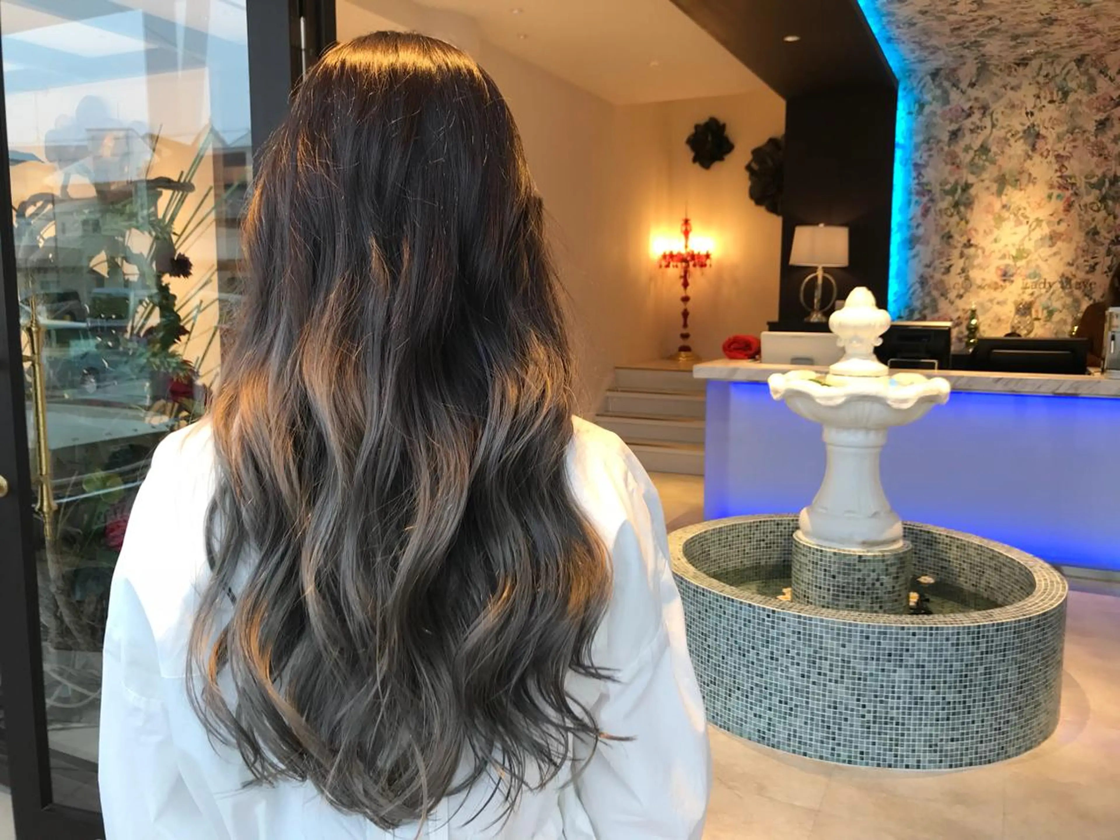 ロング ヘアカラー トリートメント haretoki 髪質改善サロンのヘアスタイル