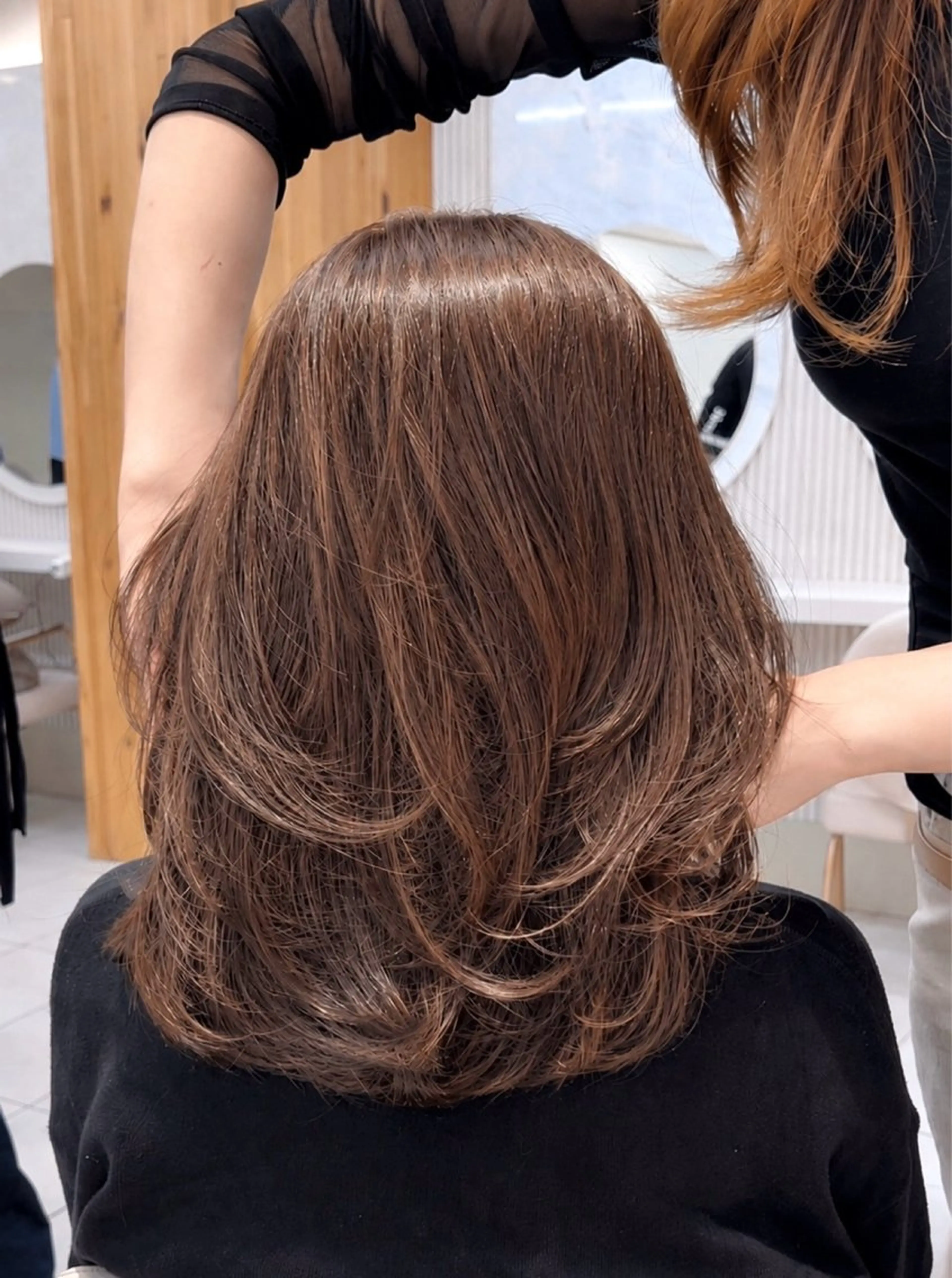 セミロング カット ヘアセット oto🤍×美髪× ゆるふわレイヤーのヘアスタイル