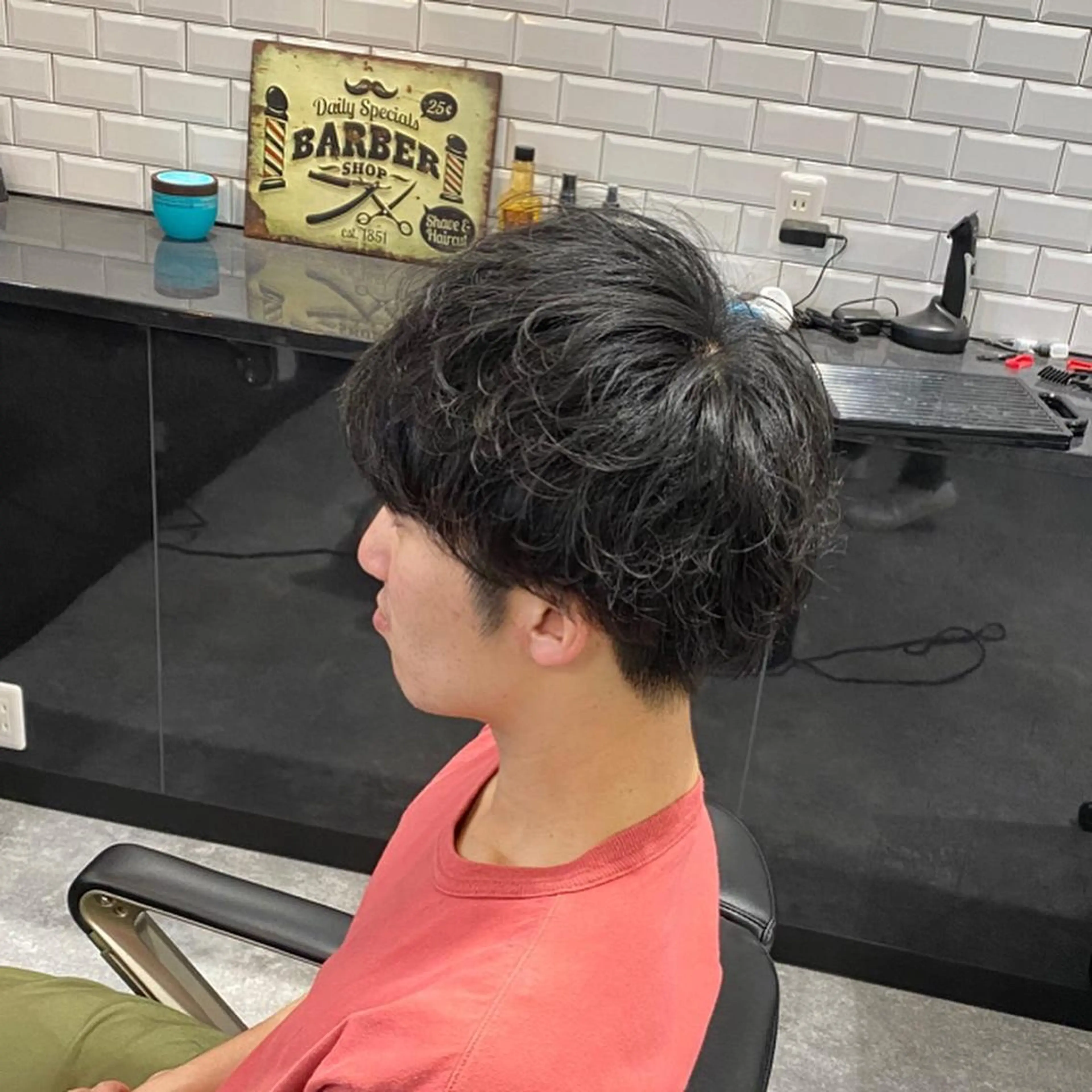 ショート パーマ メンズ メンズパーマ 前田賢生 ご新規様はNGのヘアスタイル