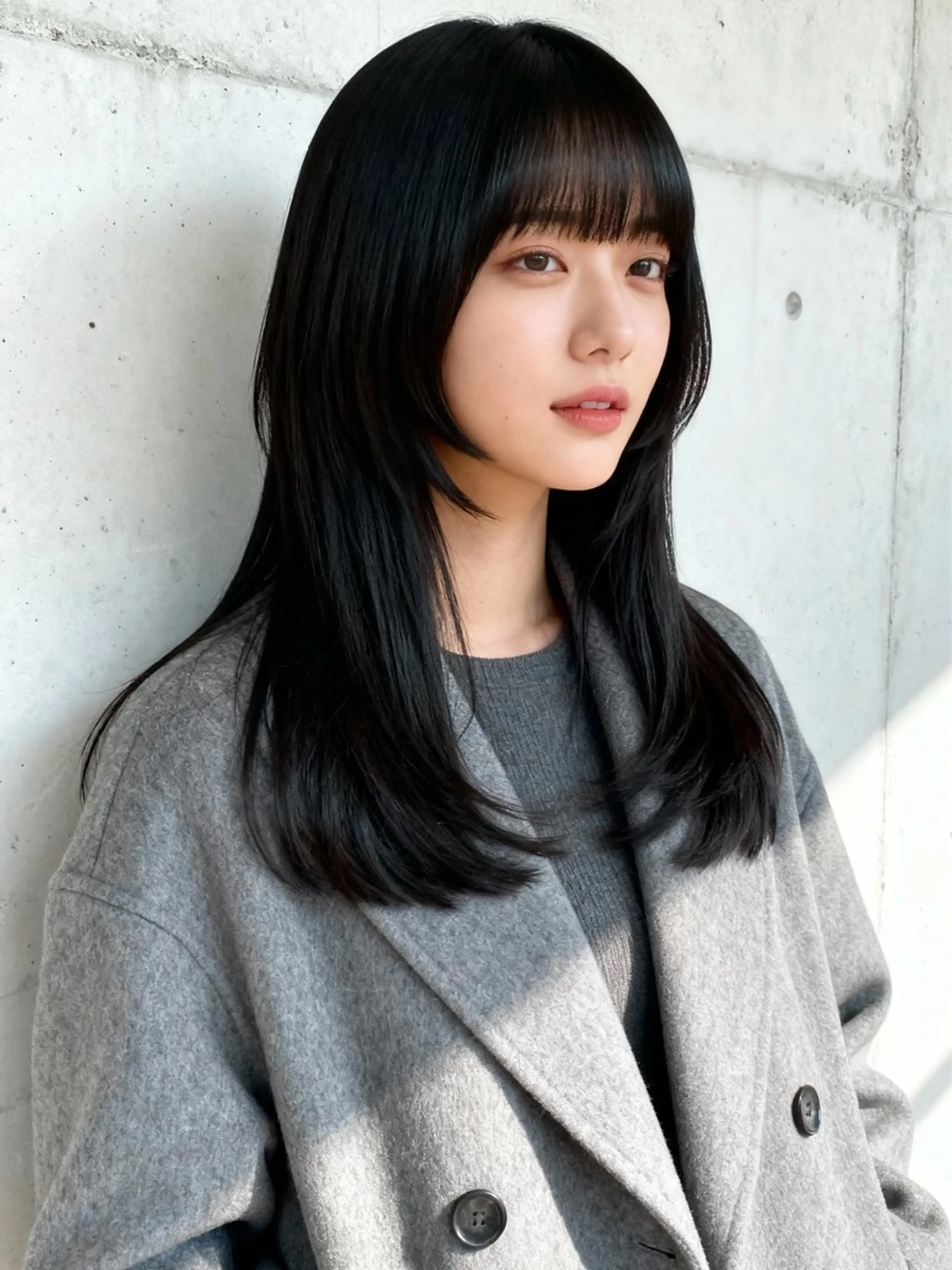 セミロング カラー アディクシーカラー 透明感カラー くびれヘア 顔まわりレイヤー 韓国風ヘア カット 韓国レイヤーカット 🫧大阪梅田レイヤーのヘアスタイル