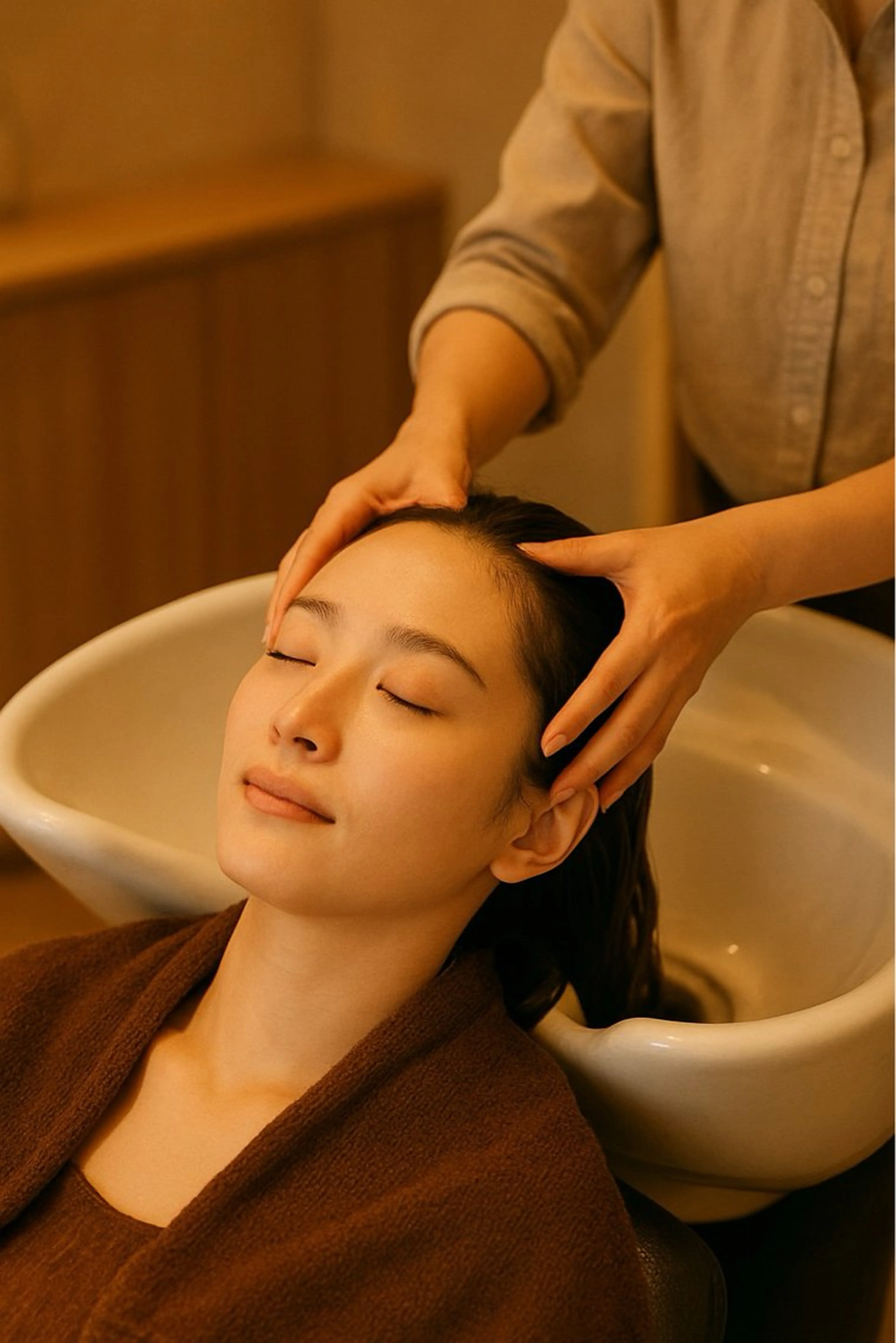 【🍀心と体が安らぐ✨】🤍癒しのアローブヘッドスパ🎶🧖♀️(30分)【🫧頭皮の健康で髪の毛も綺麗に💆♀️】の写真