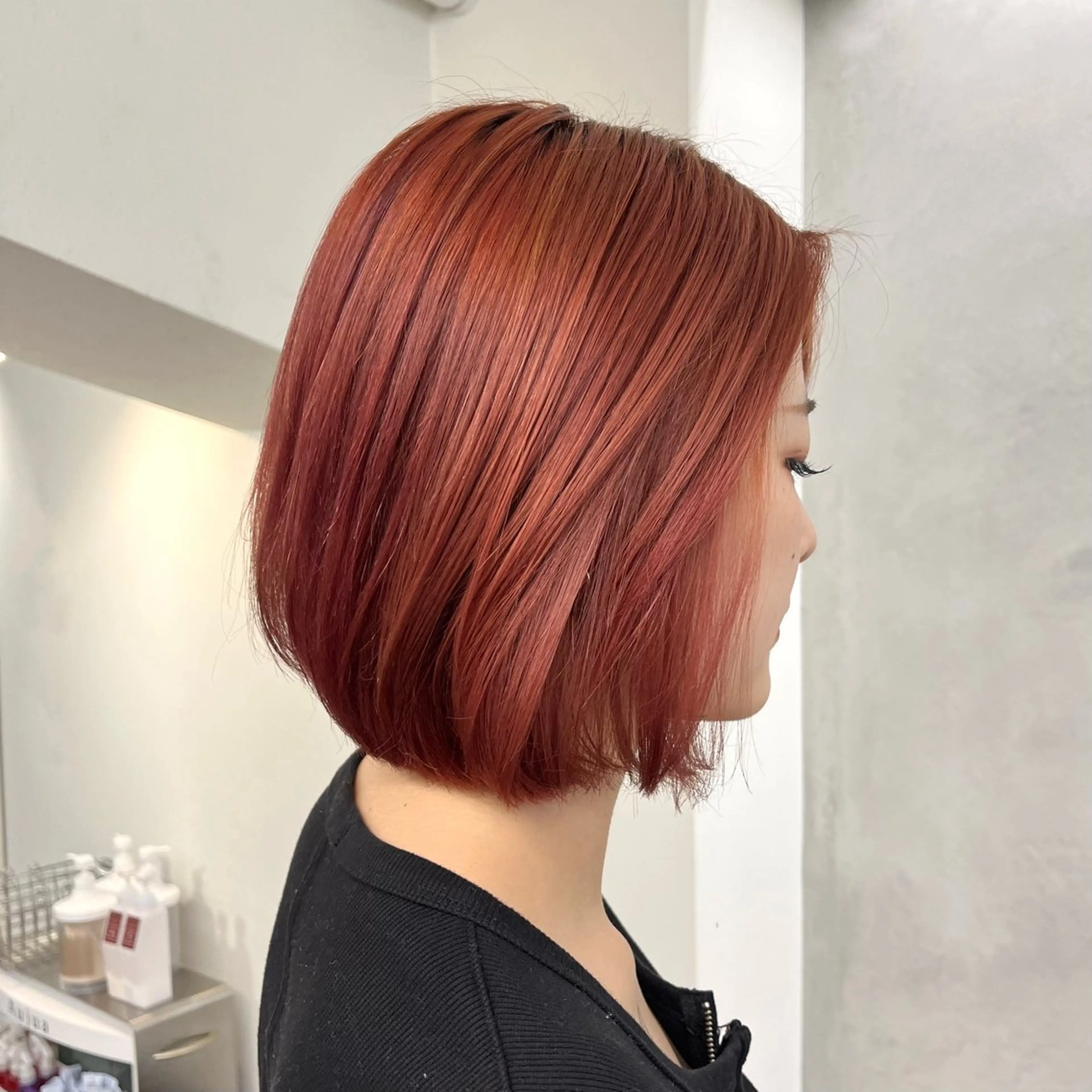 ショート カラー ブリーチ ケアブリーチ オレンジ invitation   栄所属・suzu invitationのヘアスタイル