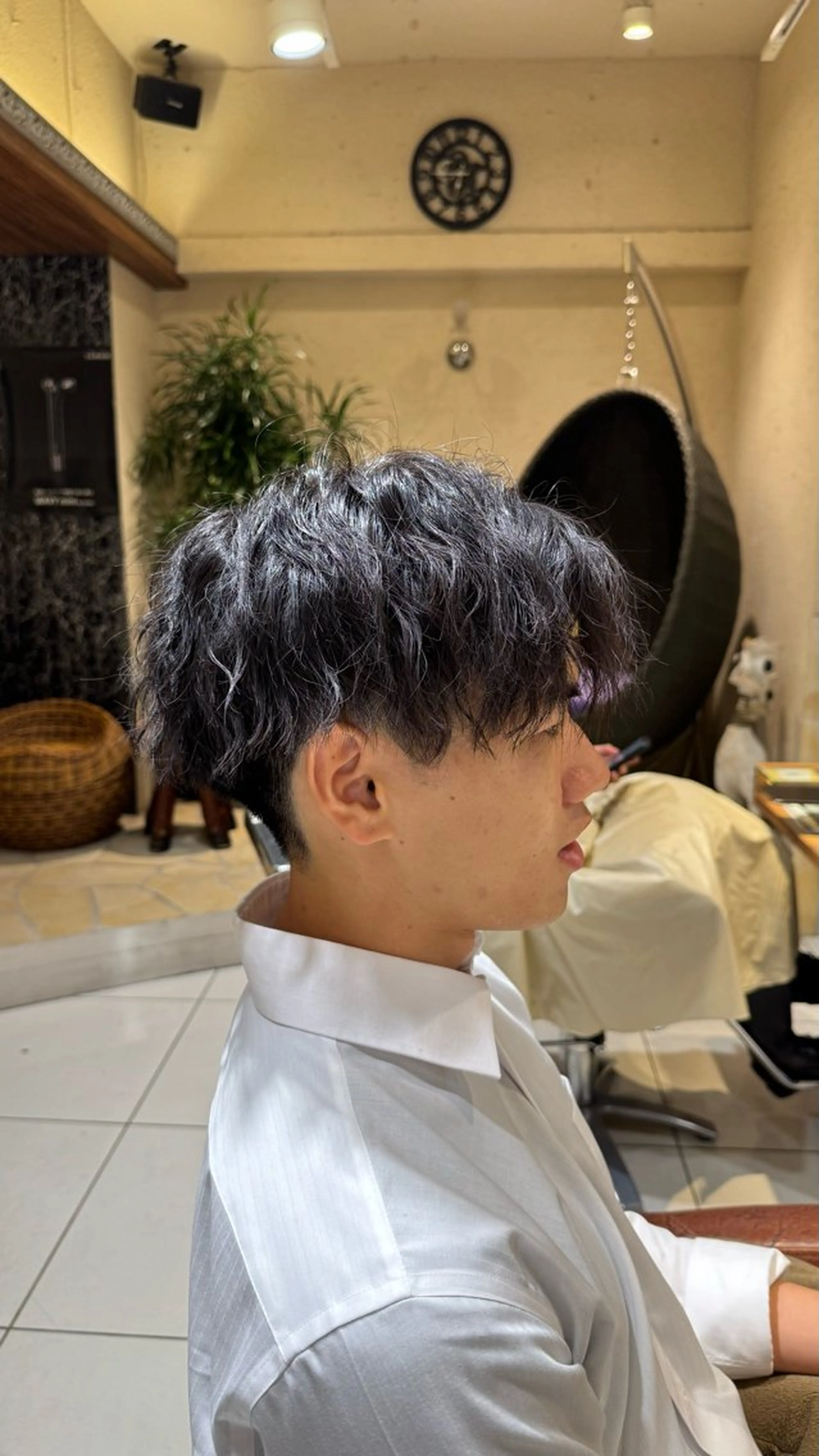 ショート カラー パーマ ヘアアレンジ メンズ カット パーマ 新宿のパーマ職人/ メンズパーマ/石見のヘアスタイル