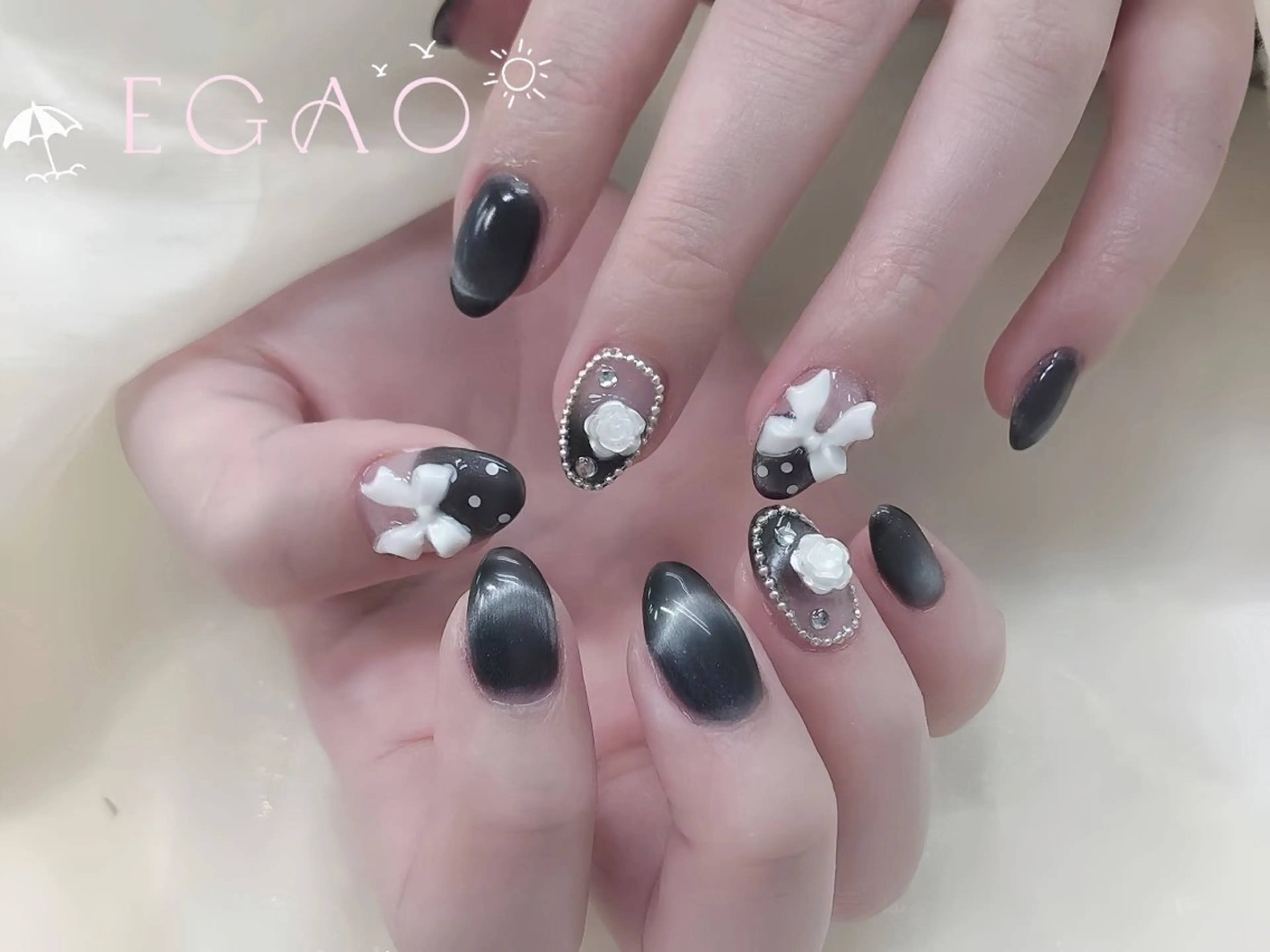 ネイル アートネイル フットネイル フレンチネイル ジェルネイル グラデーション Egao Nail錦糸町店のネイルデザイン