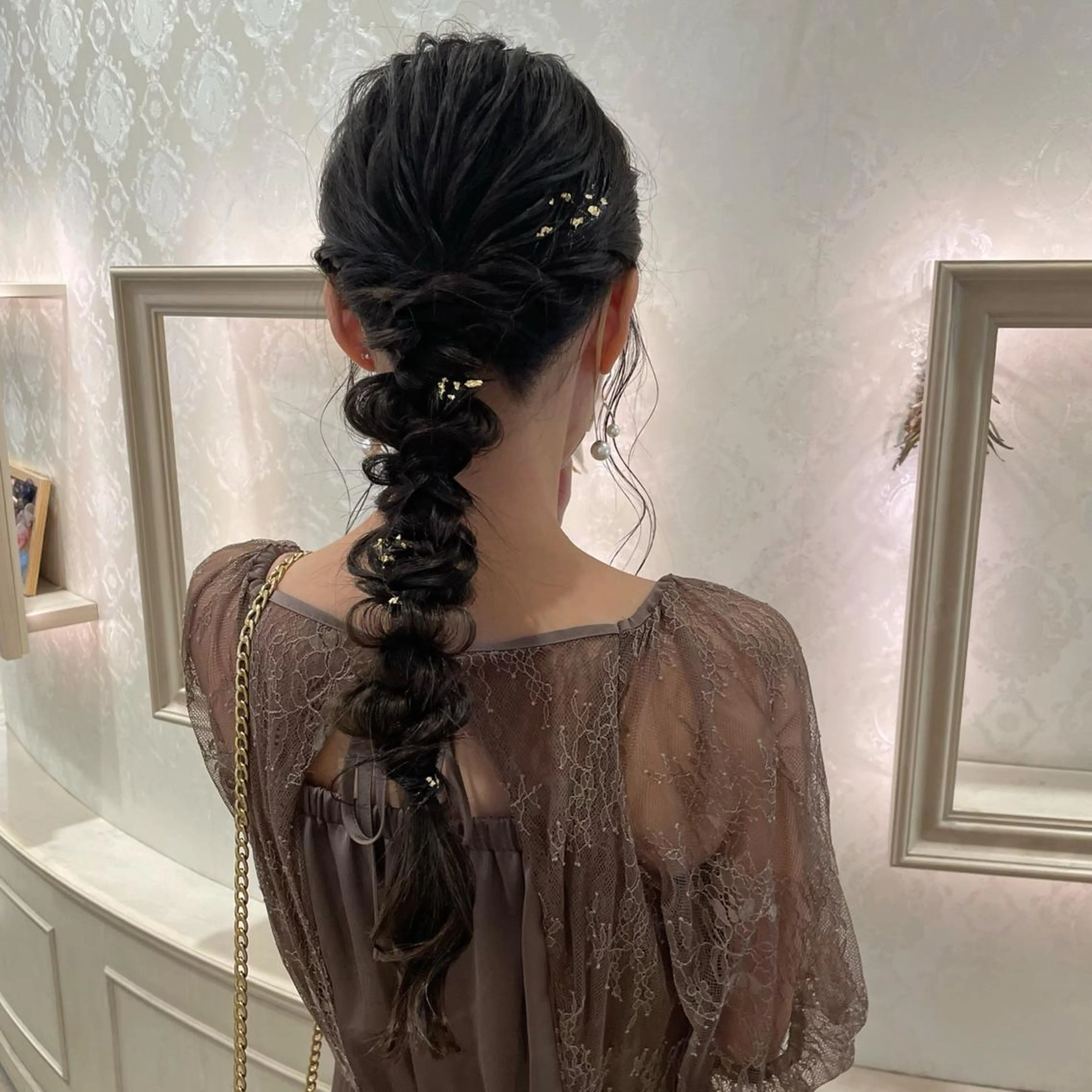 🩰金箔付き!!ヘアアレンジ🩰早朝のご予約もOK ◎の写真