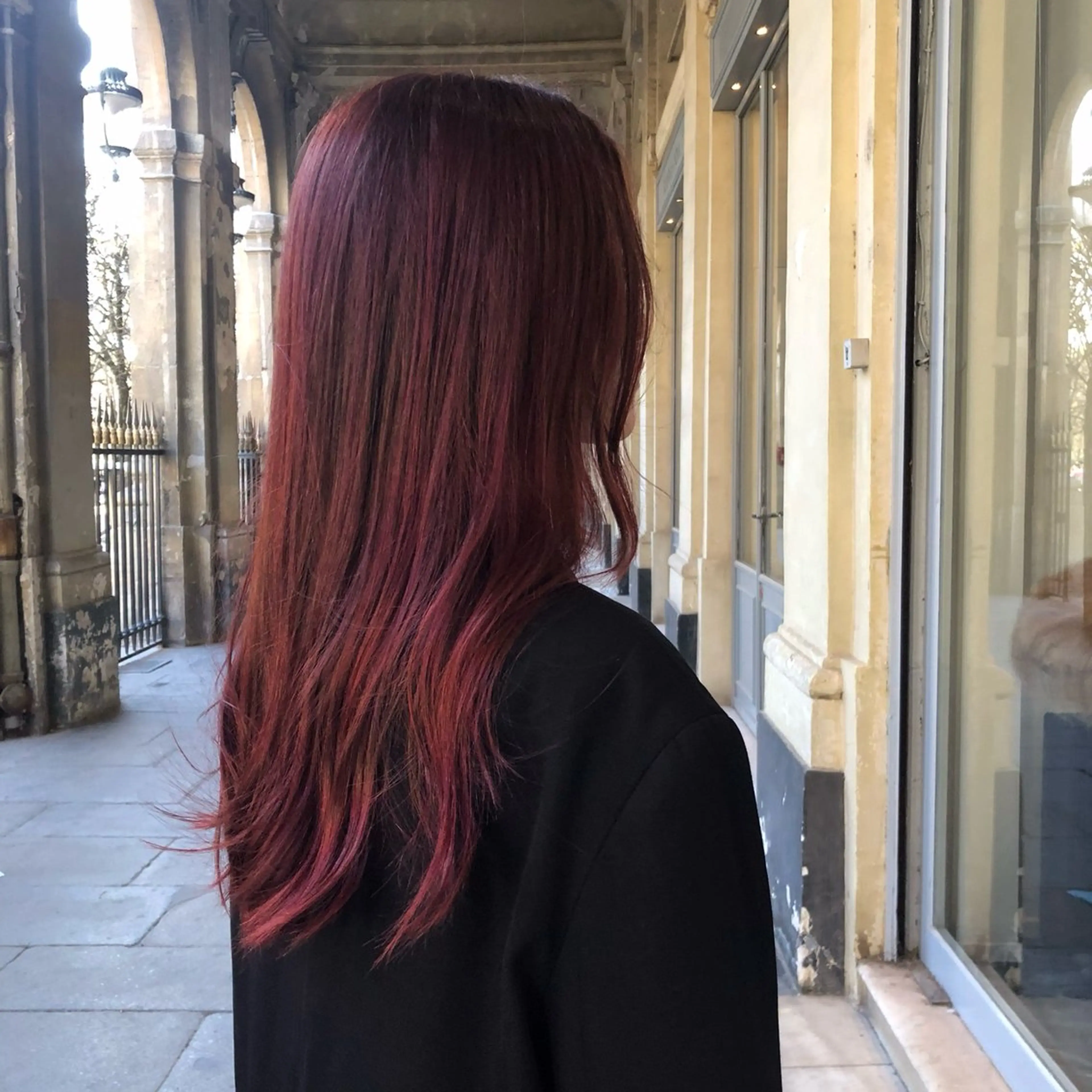 ロング カラー ボルドーカラー ロング Nakano Hajimeのヘアスタイル