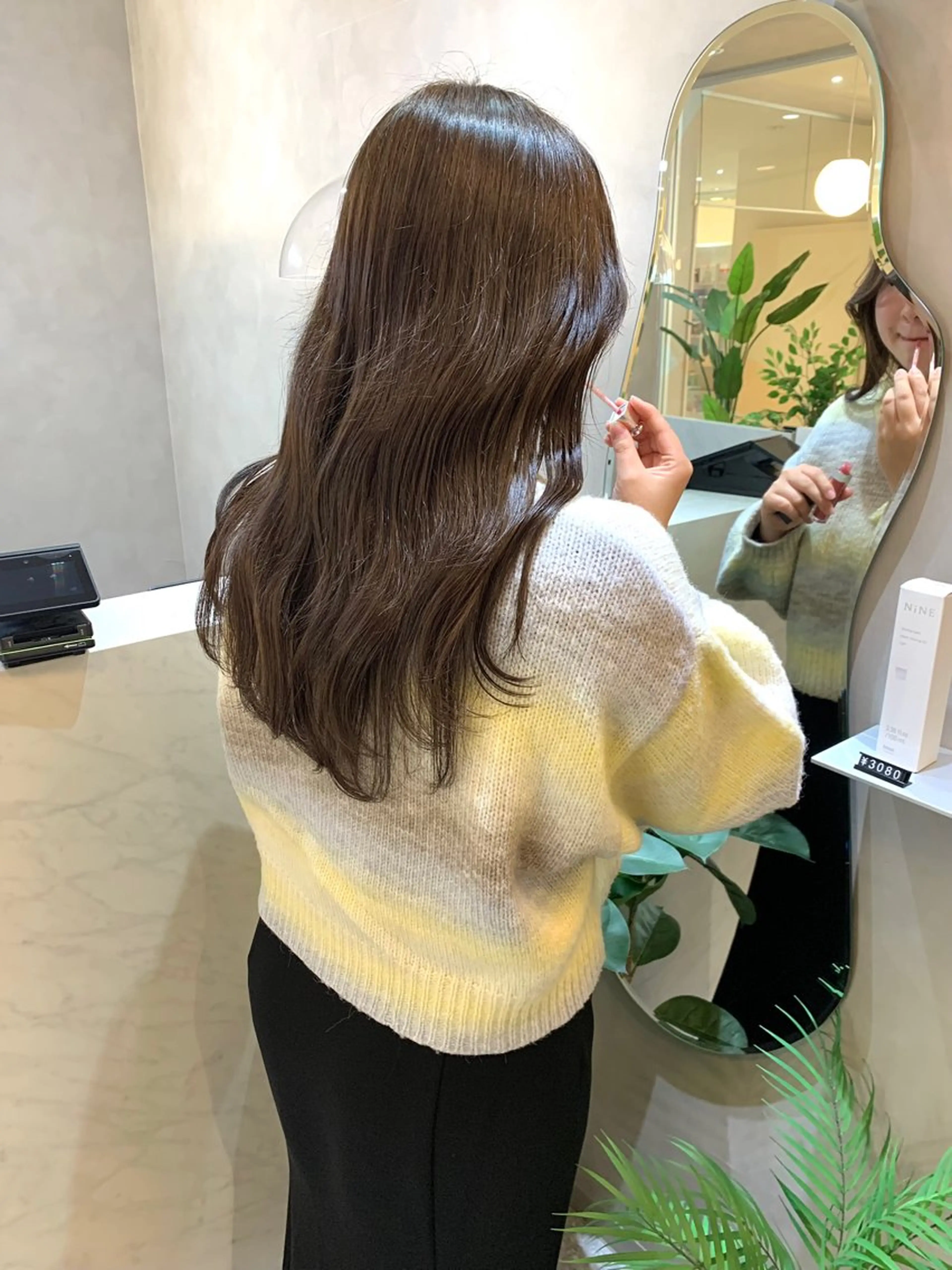 ロング カラー ケアカラー グレージュ ボブ 顔まわりレイヤー 髪質改善 韓国ヘア🇰🇷/ 顔周り/松田光里のヘアスタイル