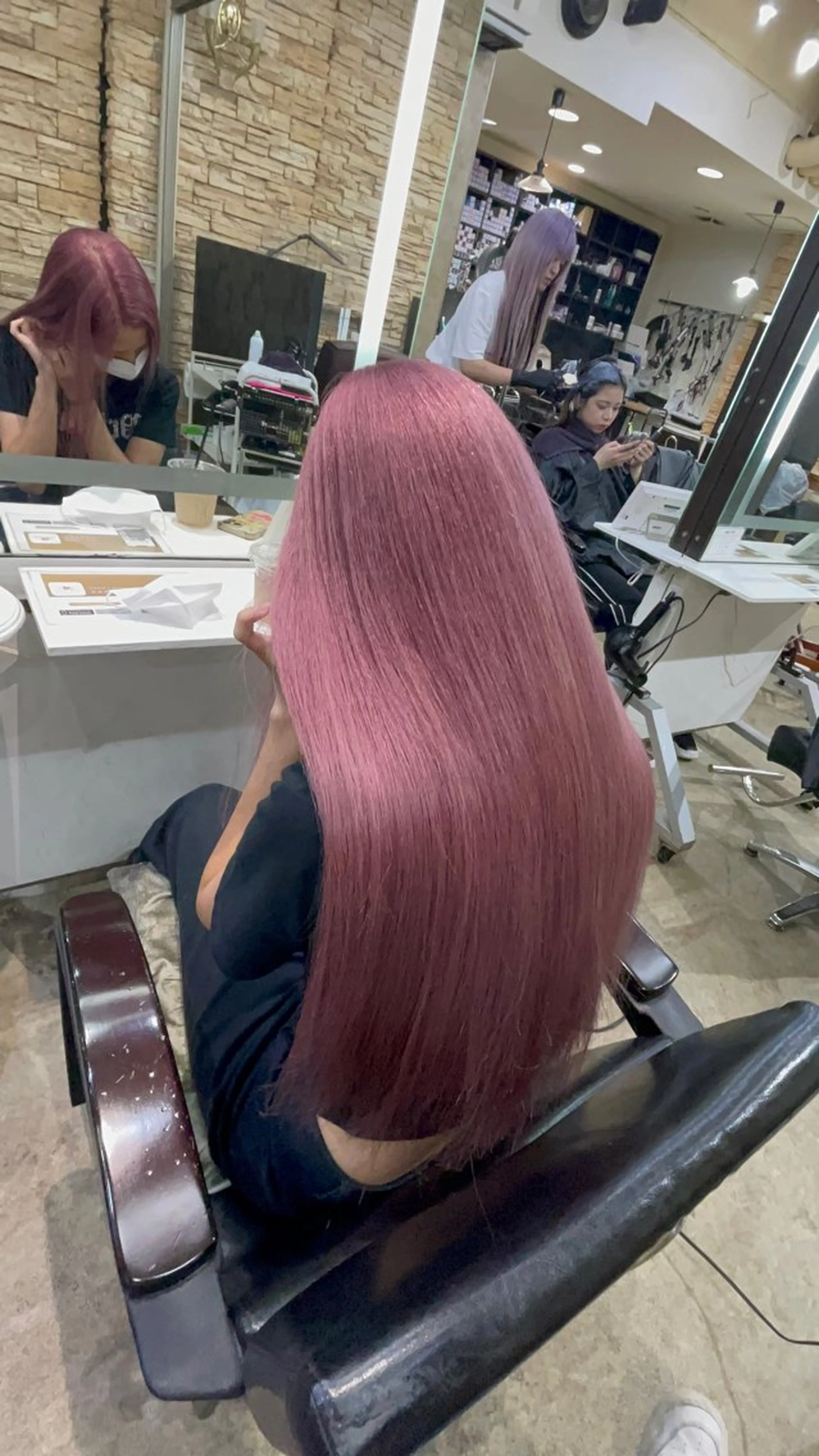 ロング カラー ベージュカラー ピンクカラー ピンクベージュ ヘアカラー トリートメント エクステ PSY【サイ】所属・PSY【サイ】 /池袋/RYUSEIのヘアスタイル