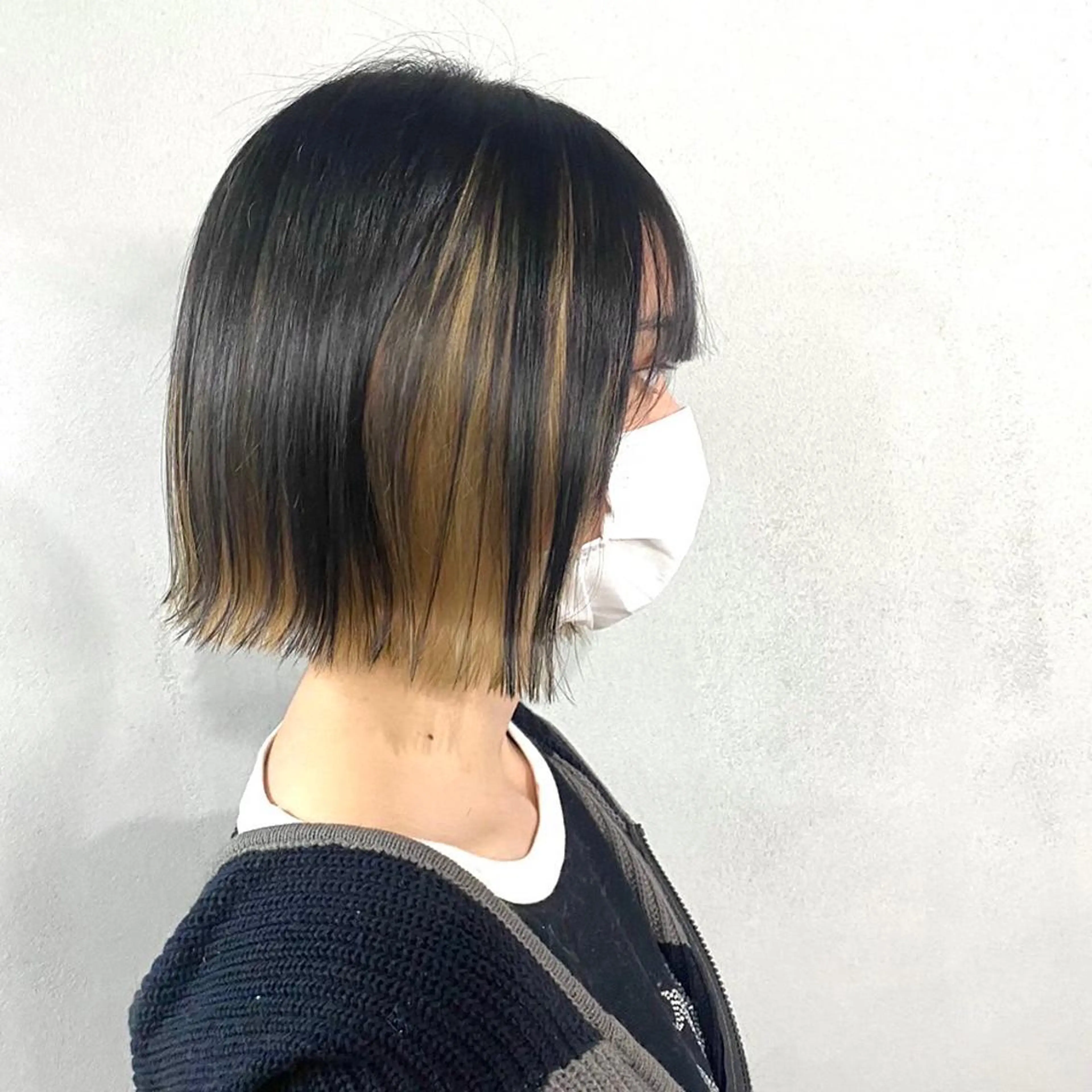 カラー インナーカラー ボブ カット ヘアカラー #tag 佐藤璃美のヘアスタイル