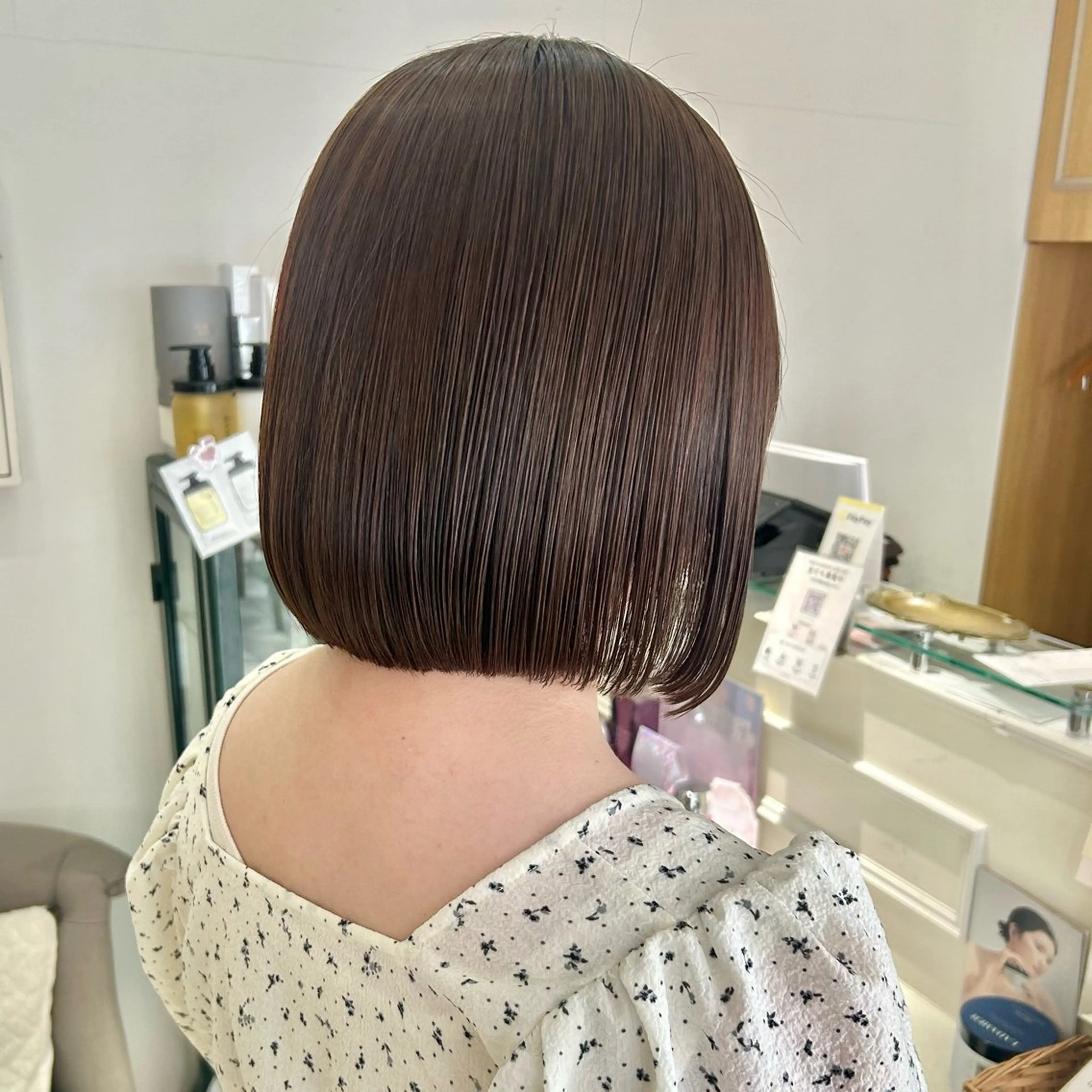ショート カラー ヘアアレンジ カット ヘアカラー 吉水 彩乃 /ボブ/艶感カラーのヘアスタイル