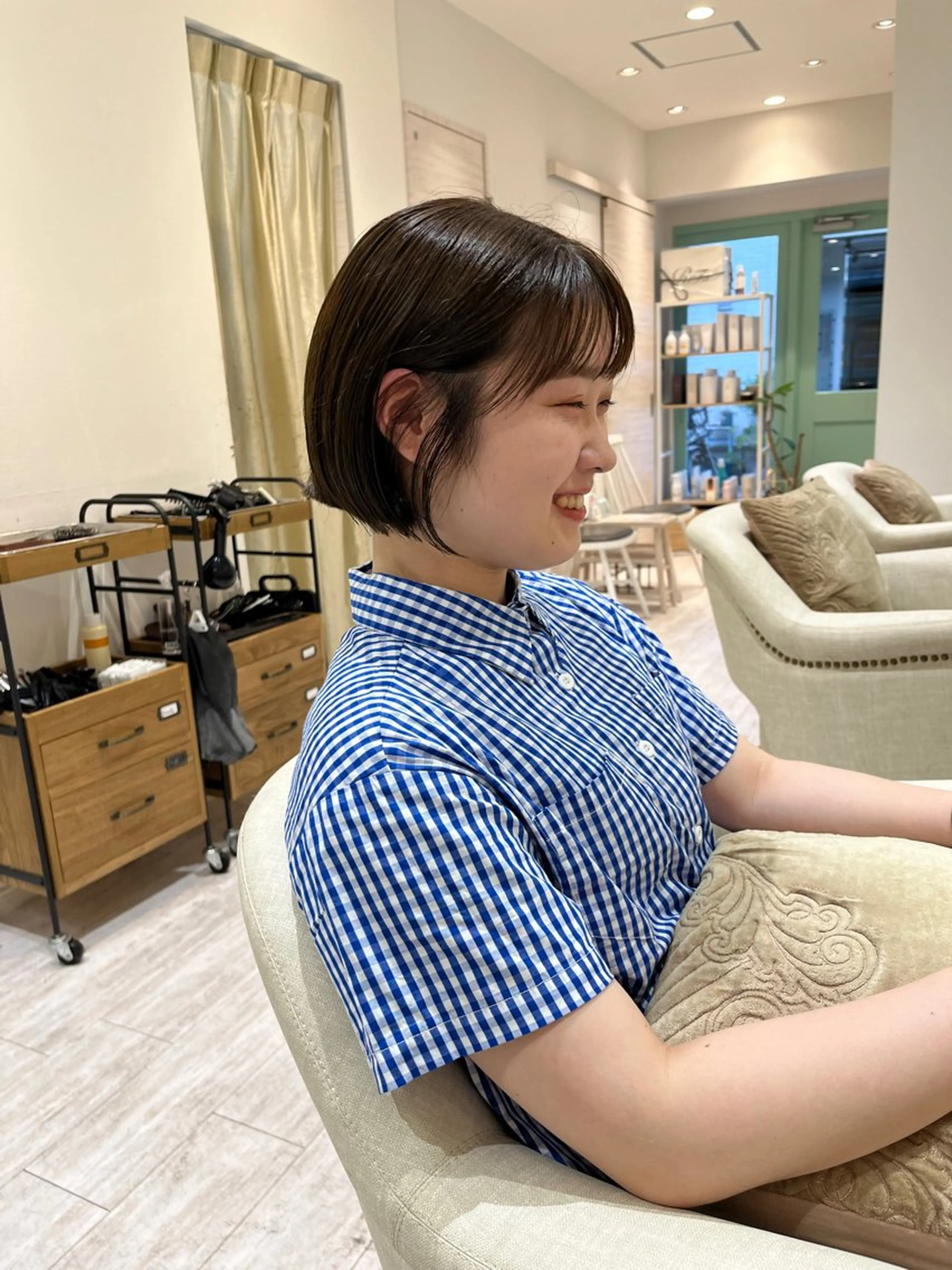 ショート カラー 切りっぱなしボブ ボブ Chiho / 梅田 / ボブ/ パーマのヘアスタイル