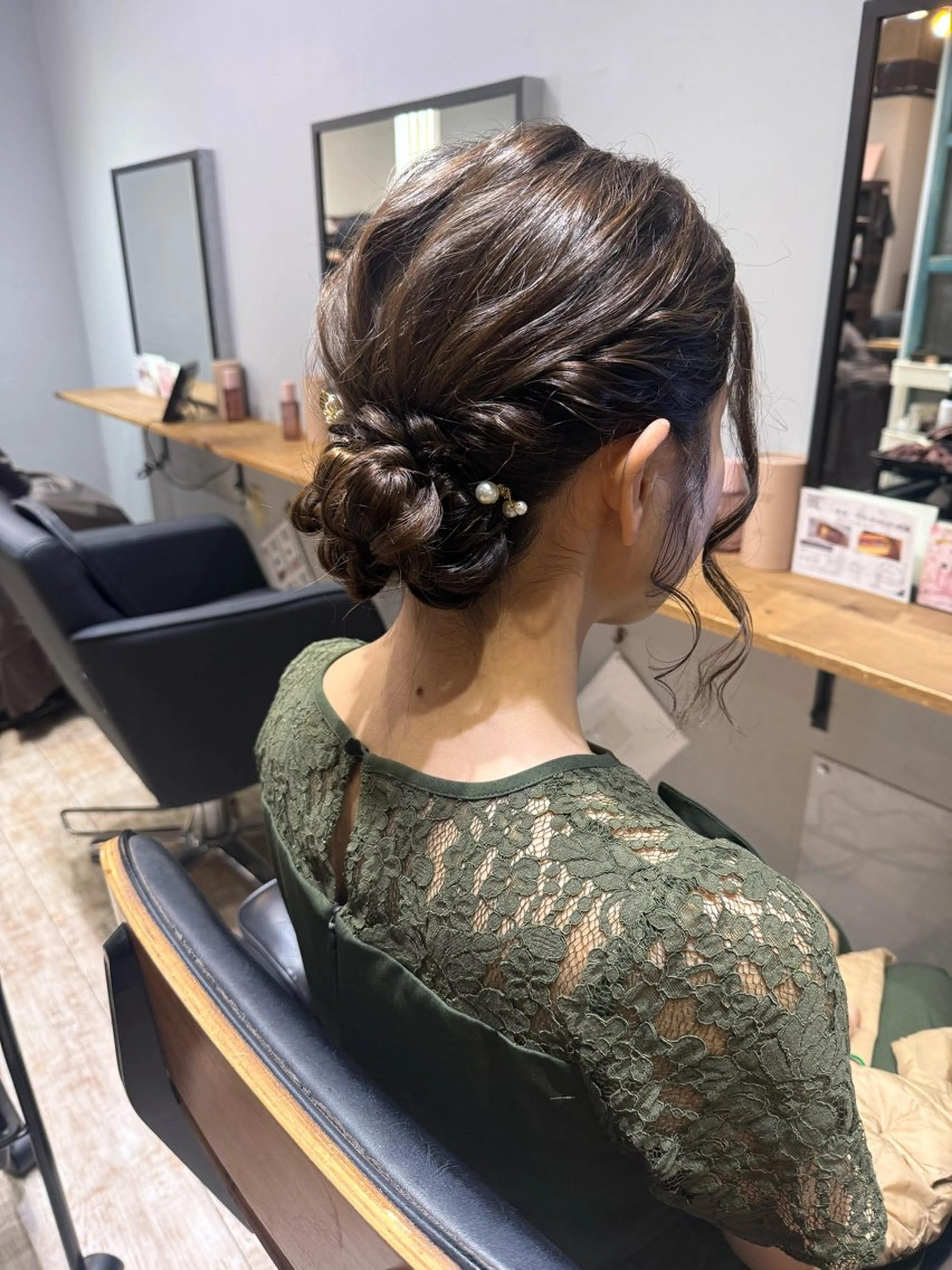 ミディアム ヘアアレンジ ボブ 加藤 まりえのヘアスタイル