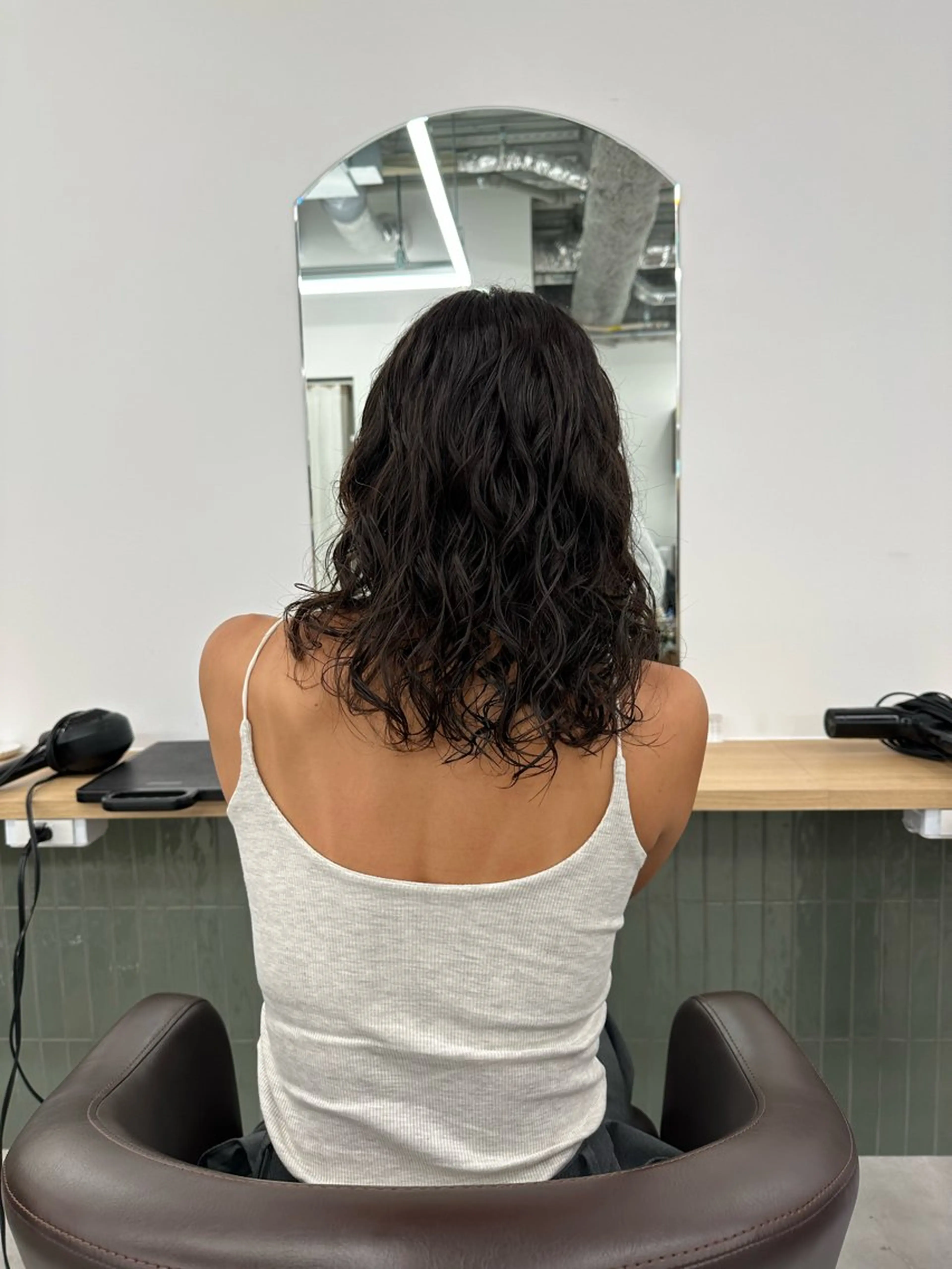 ミディアム カラー パーマ キッズ カット パーマ トリートメント オトナヘア🌸 harukaのヘアスタイル