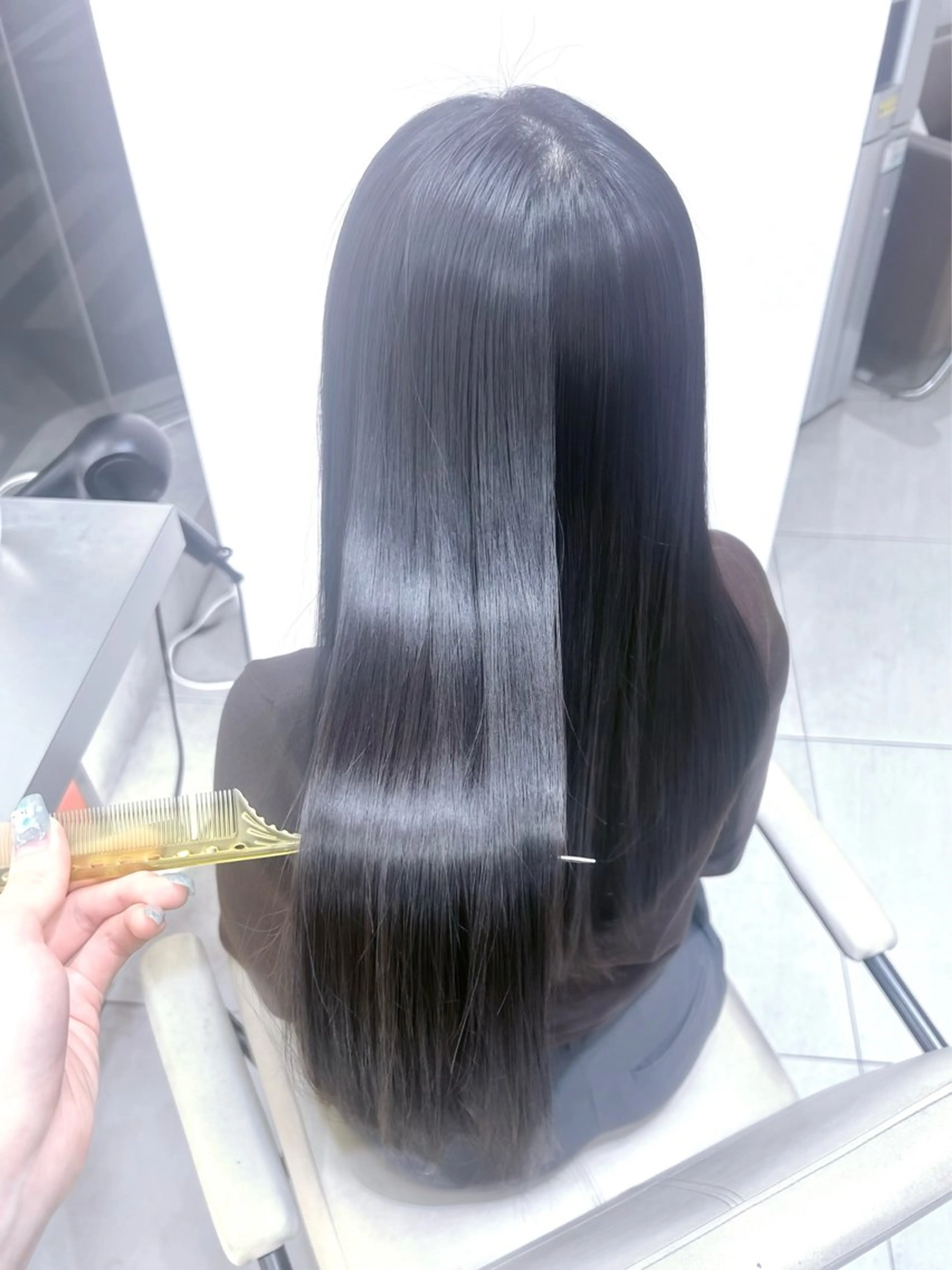 ロング パーマ 縮毛矯正 ストレートパーマ 縮毛矯正 トリートメント 池袋/髪質改善/ 縮毛矯正💙KOKIのヘアスタイル