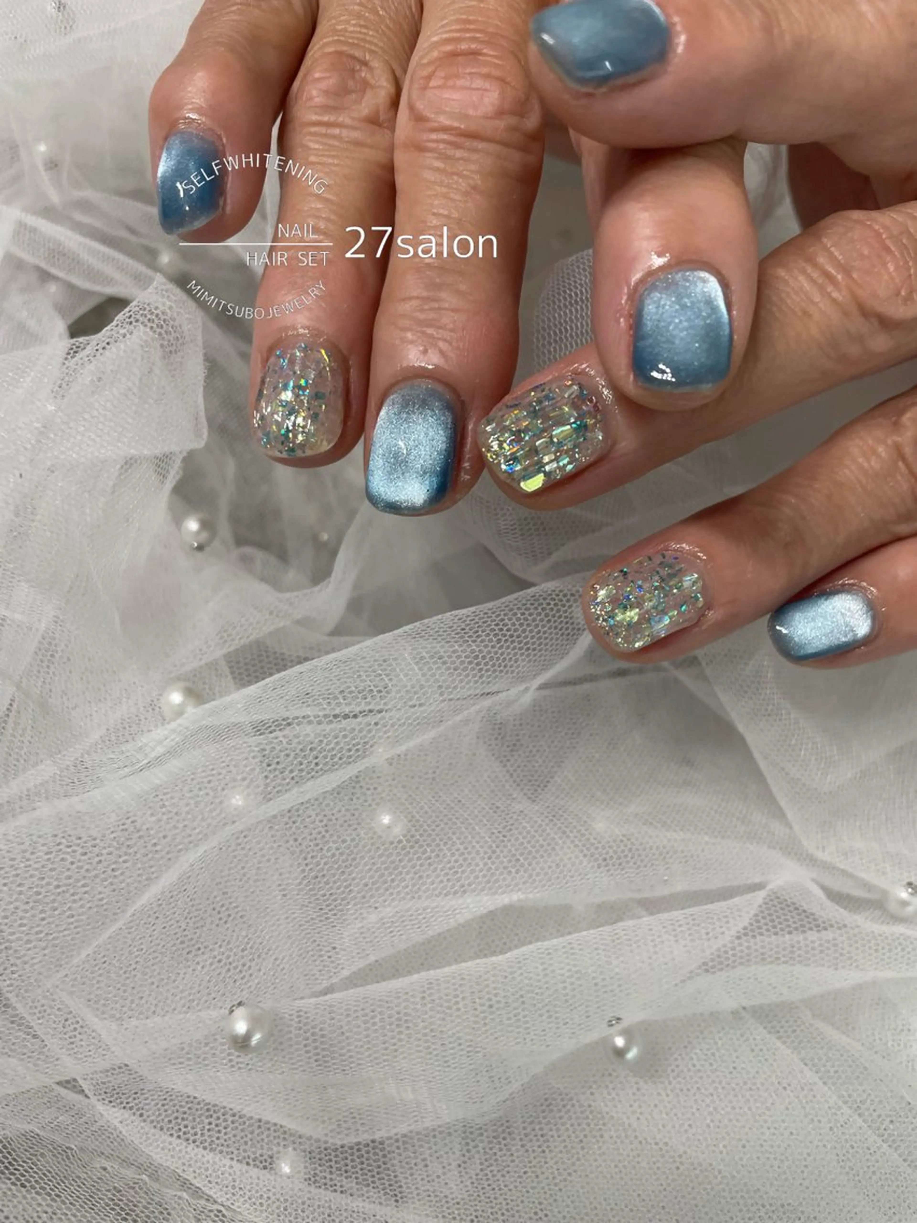 ネイル マグネットネイル ハンドネイル 27salon yuinaのネイルデザイン