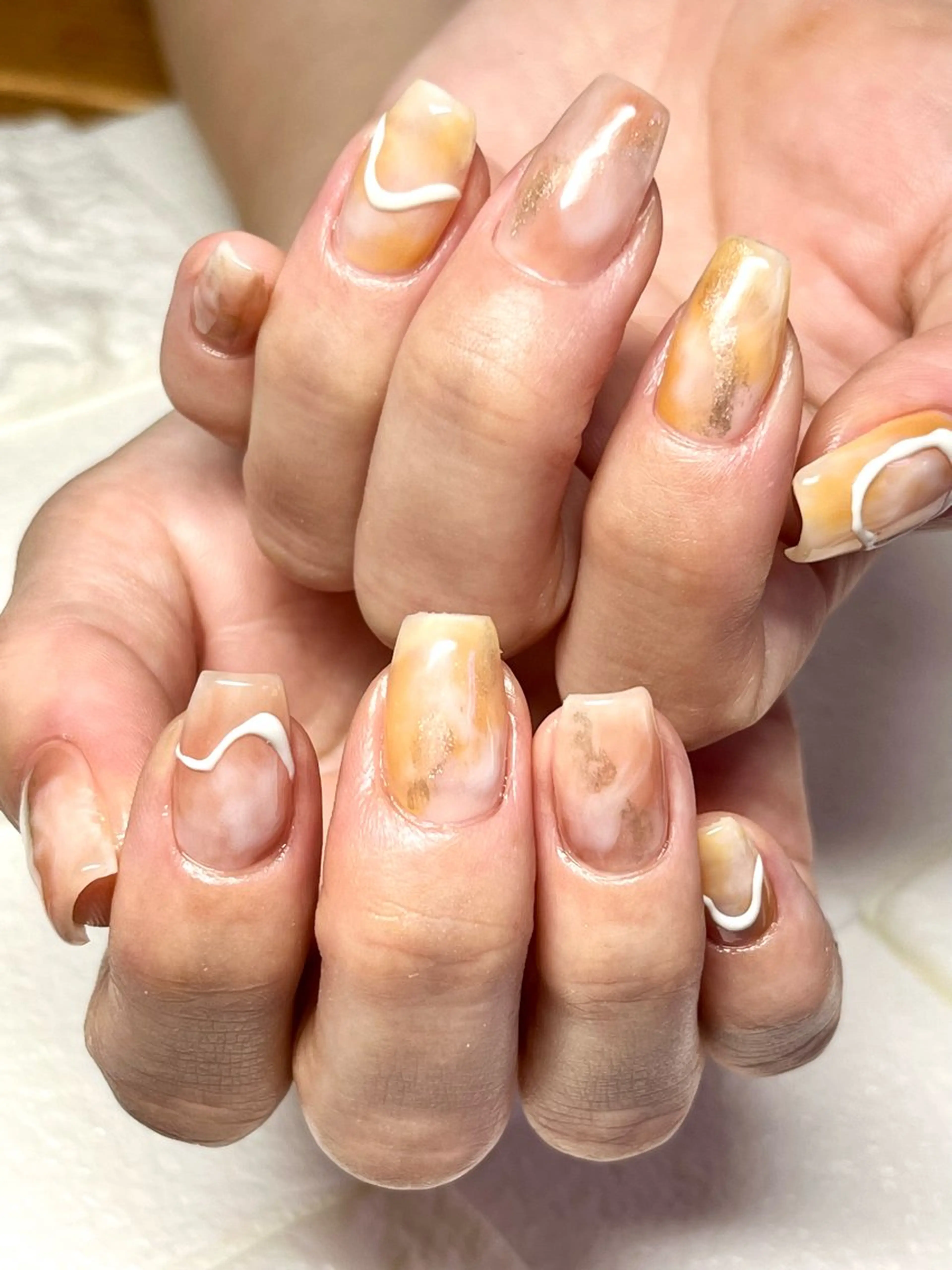 ネイル アートネイル ニュアンスネイル ハンドネイル まり りぃ〜んのネイルデザイン