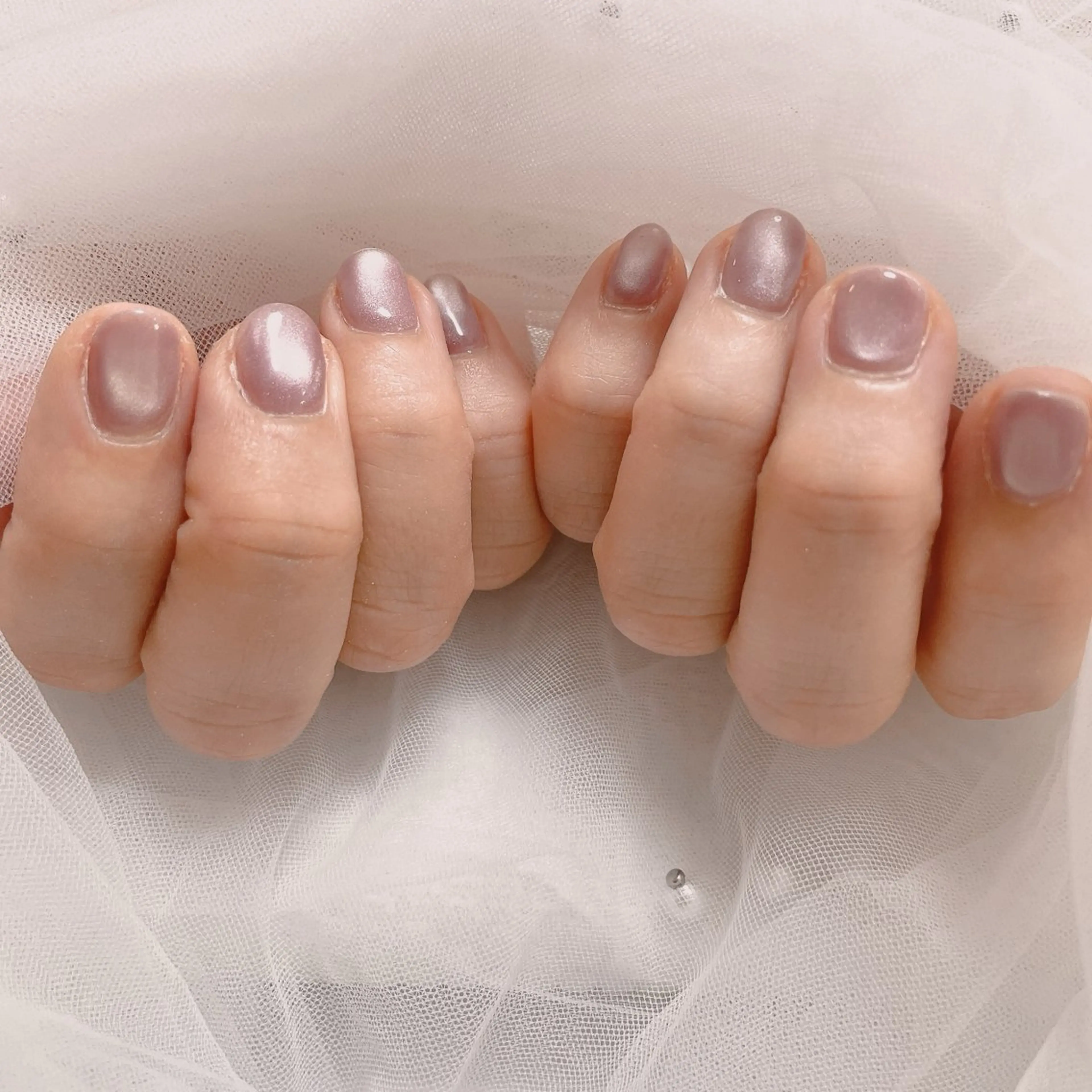 ネイル マグネットネイル マグネットワンカラー ワンカラーネイル ハンドネイル ネイルサロン なっちゃん(古千谷)のネイルデザイン